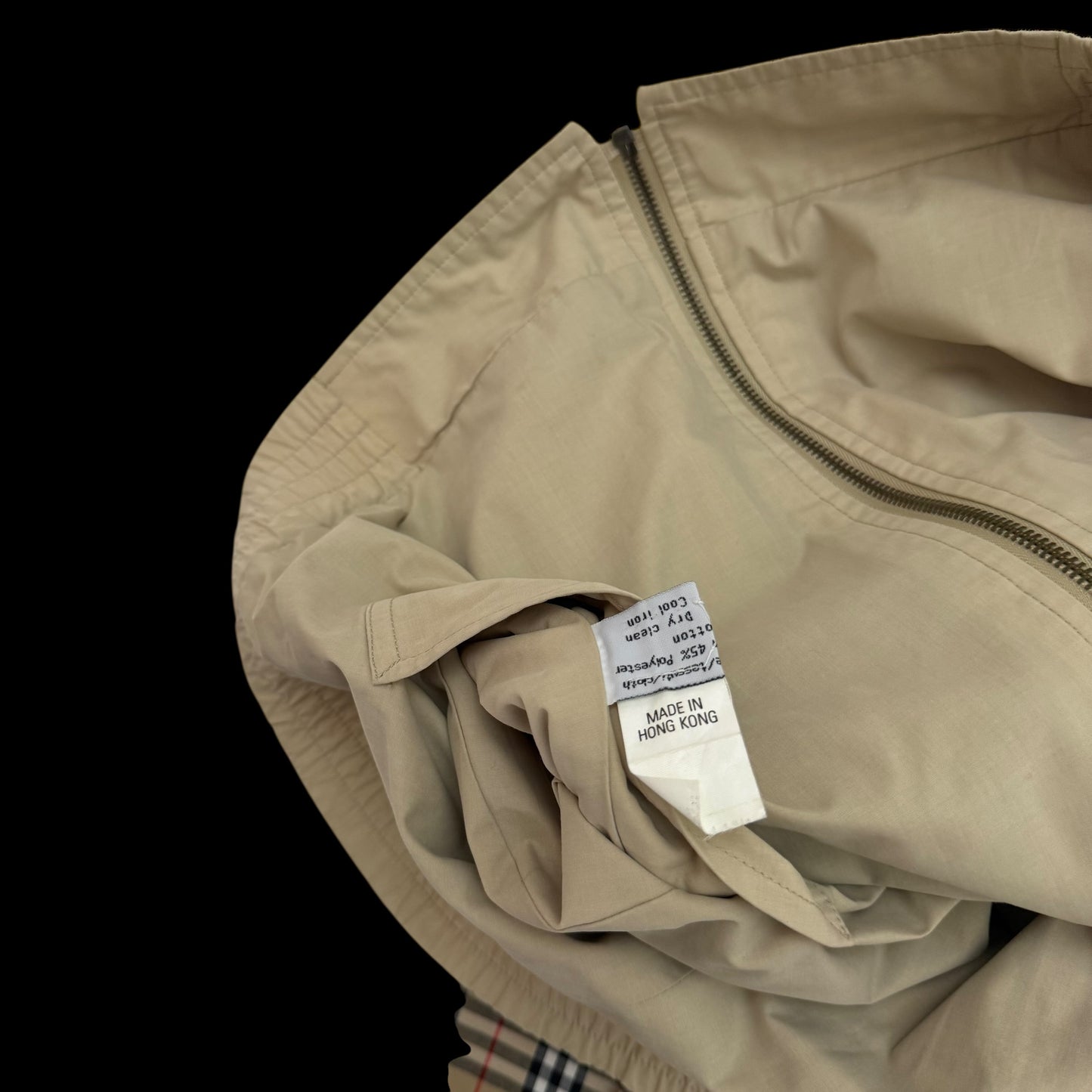 Burberry 90s Nova Check Reversible Harrington Jacket Beige (Fits XL)