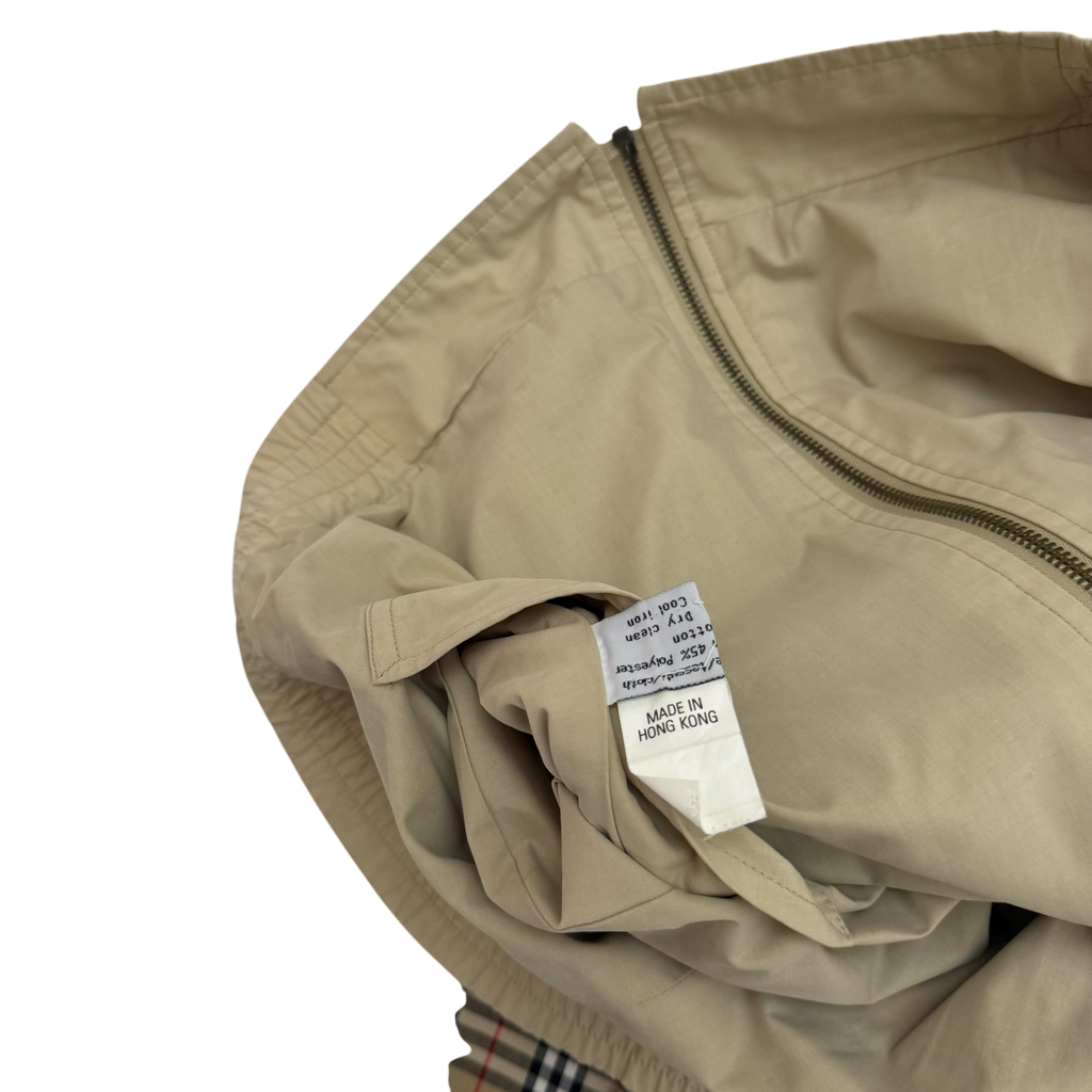 Burberry 90s Nova Check Reversible Harrington Jacket Beige (Fits XL)