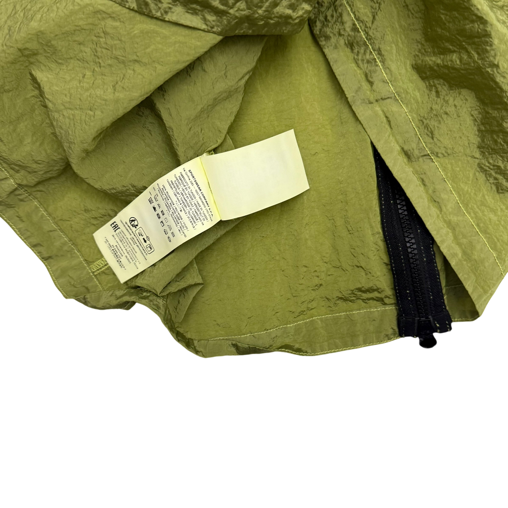Stone Island Garment-Dyed Nylon Metal Overshirt ‘Lemon Green’ (Fits L-XL)