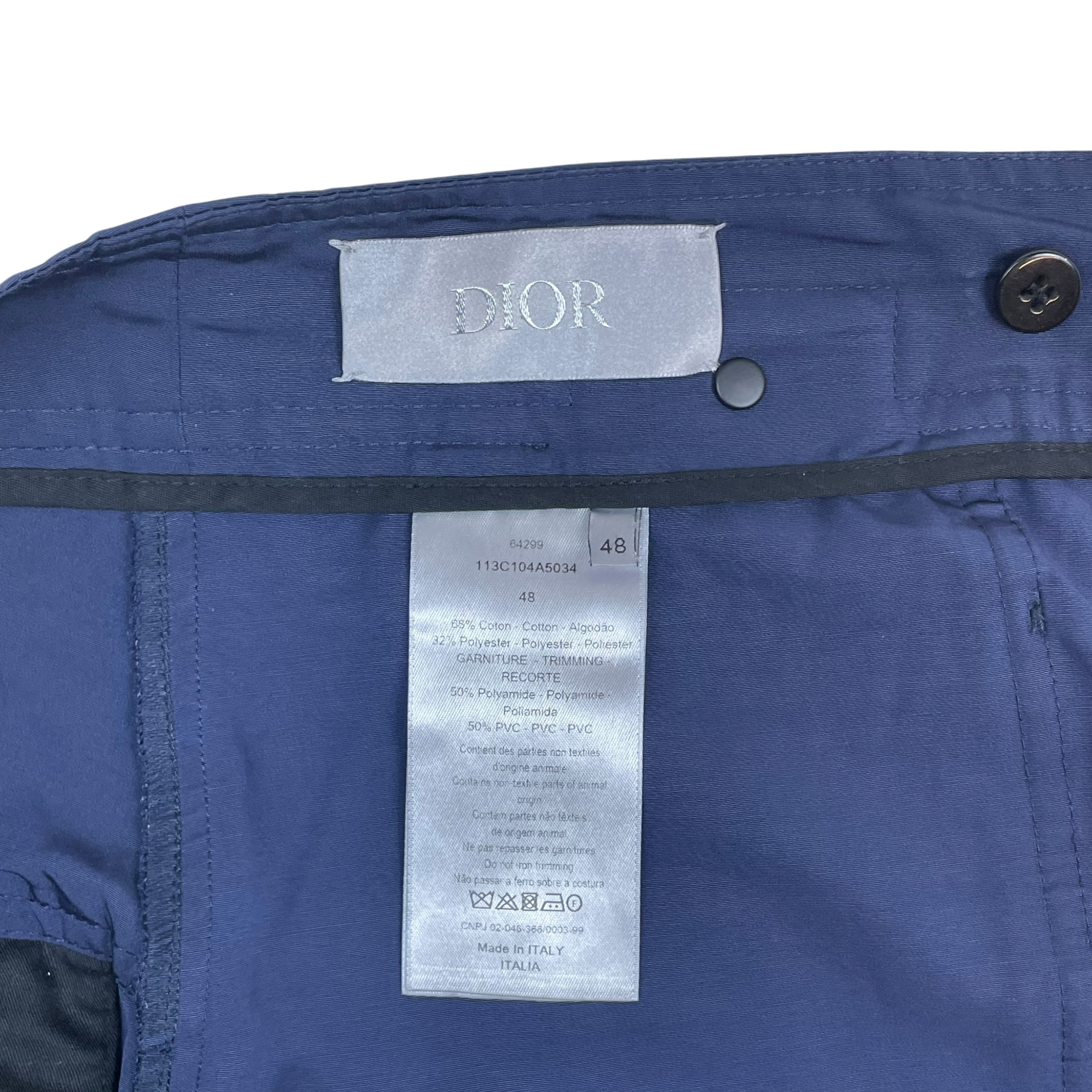 Dior Tactical Cargo Pants Navy (Size 48/M)