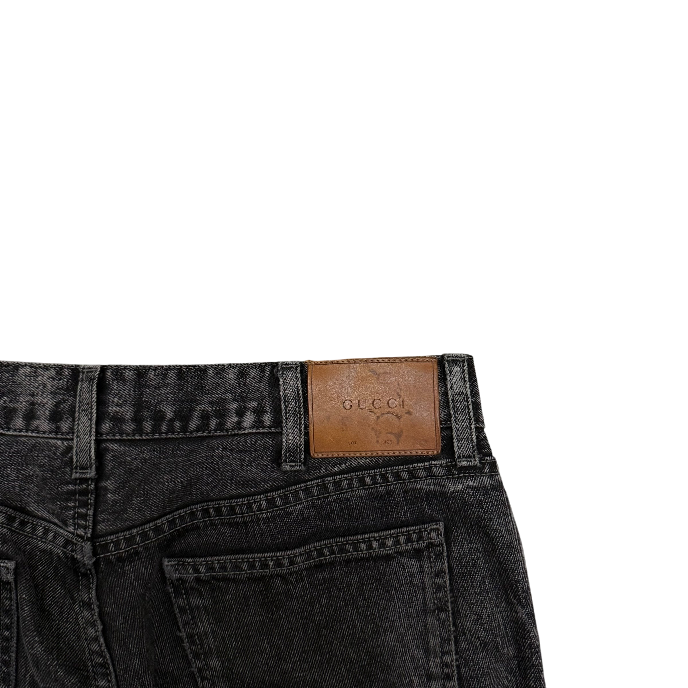 Gucci Washed Black Slim Fit Jeans (Size 32”)