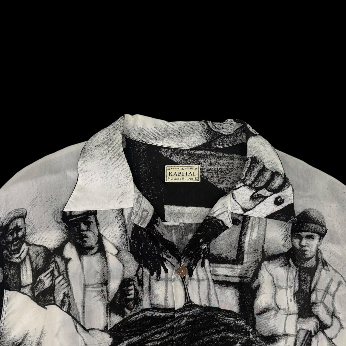 Kapital SS19 Bob Marley Camp-Collar Printed Rayon SS Shirt (Size 4)
