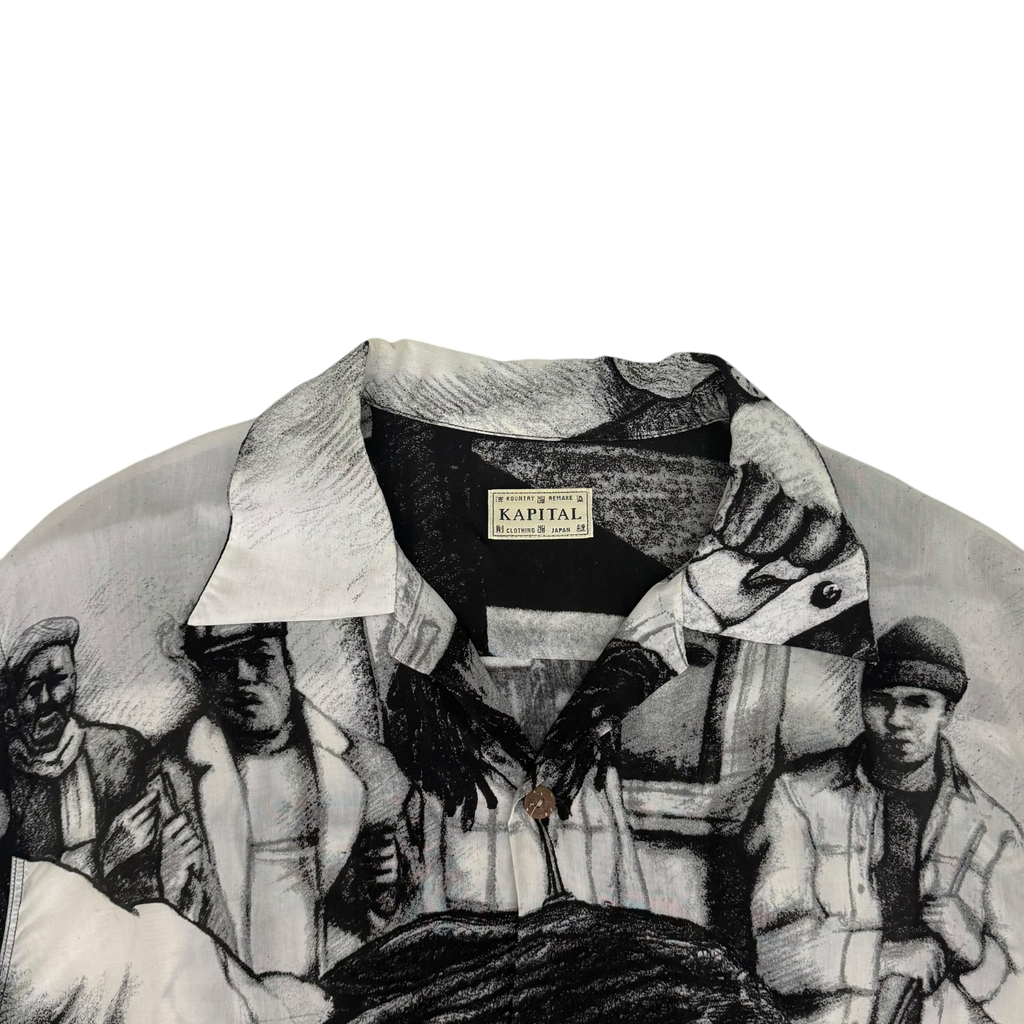 Kapital SS19 Bob Marley Camp-Collar Printed Rayon SS Shirt (Size 4)