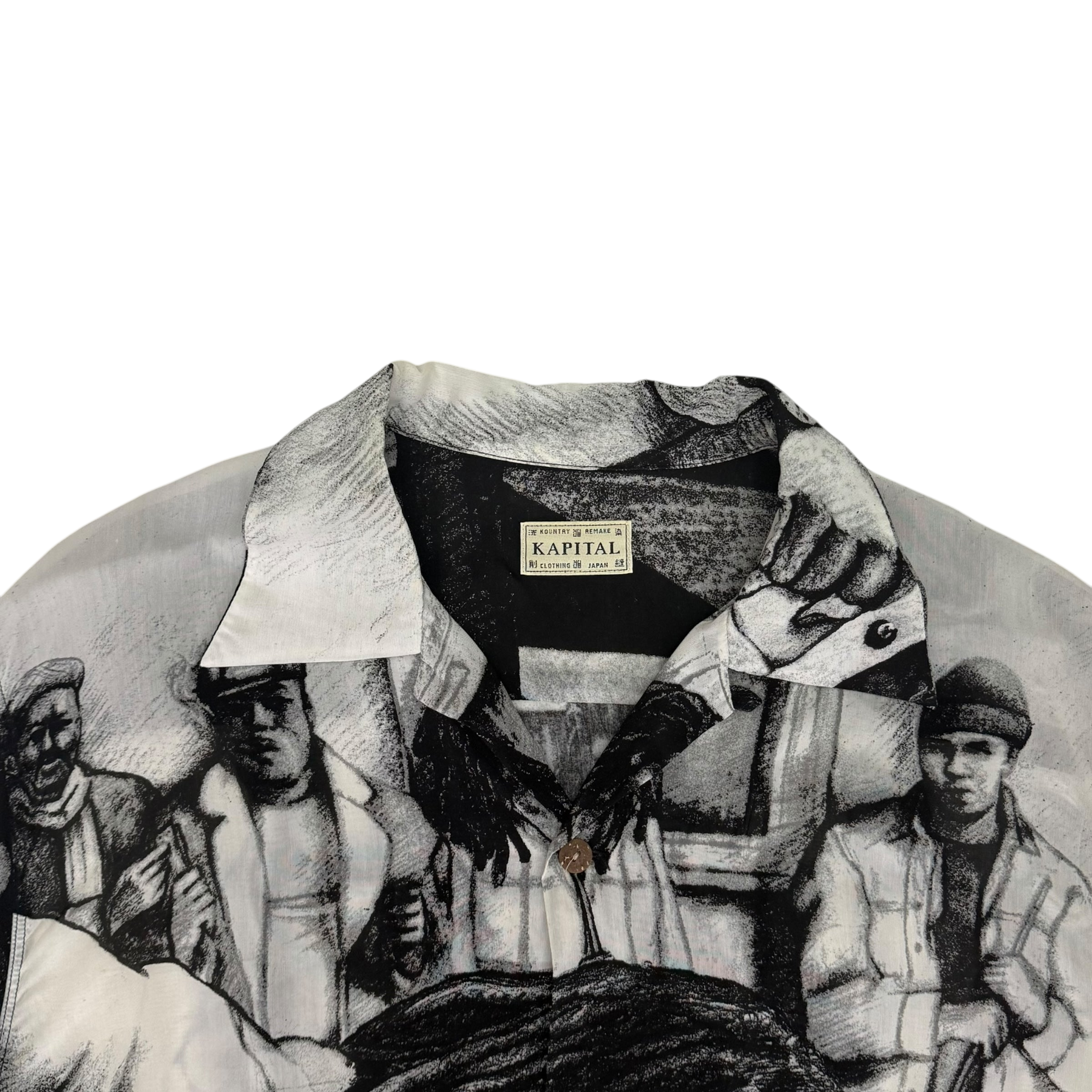 Kapital SS19 Bob Marley Camp-Collar Printed Rayon SS Shirt (Size 4)