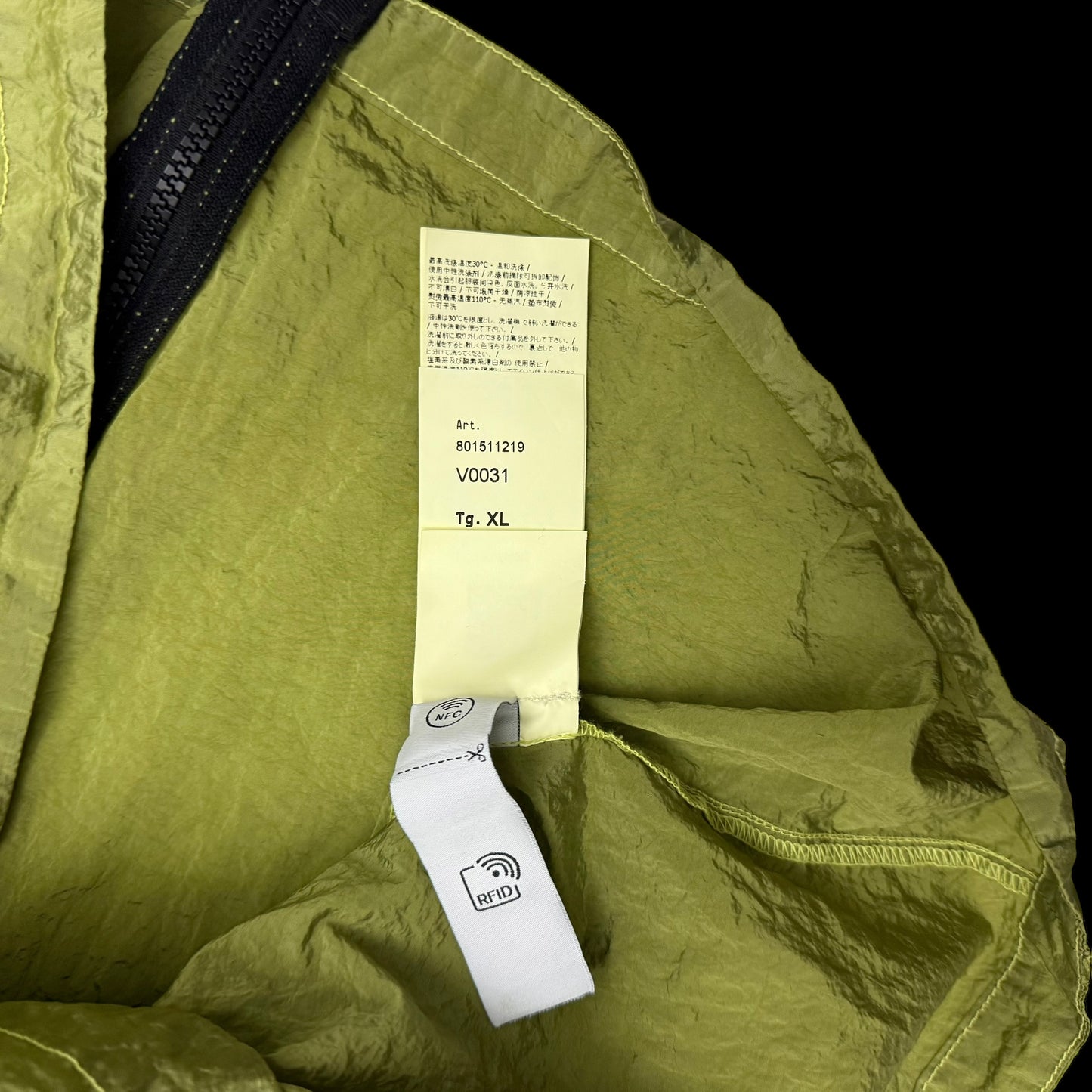 Stone Island Garment-Dyed Nylon Metal Overshirt ‘Lemon Green’ (Fits L-XL)