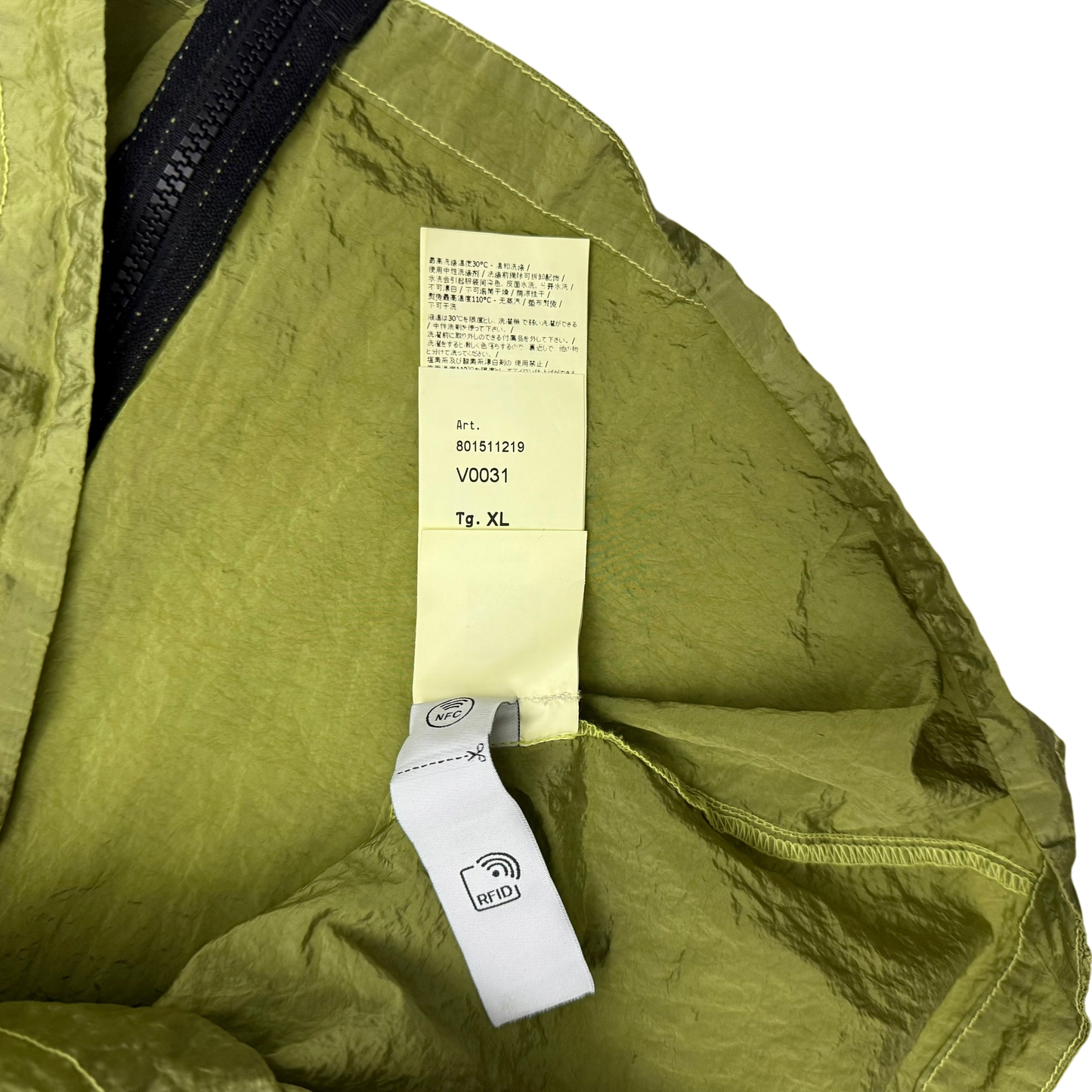Stone Island Garment-Dyed Nylon Metal Overshirt ‘Lemon Green’ (Fits L-XL)