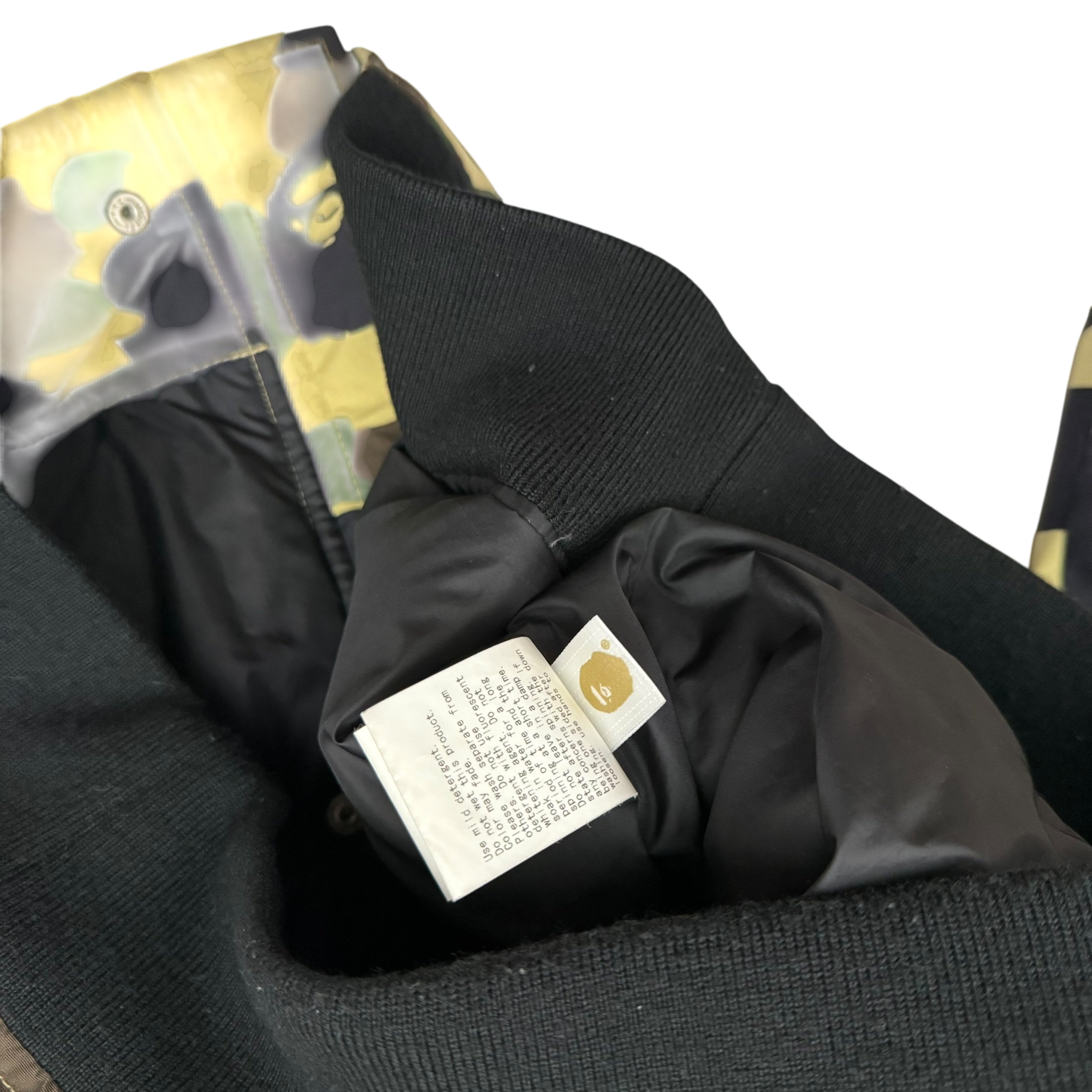 Bape (A Bathing Ape) 1st Camo N-2B Fur-Lined Down Jacket (Size L)