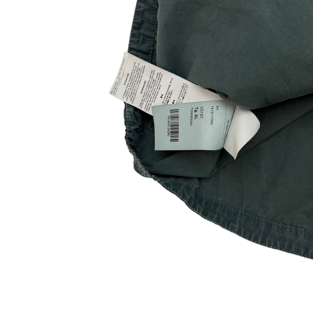 Stone Island Zip Up Overshirt Jacket Petrol Green (Size XL)