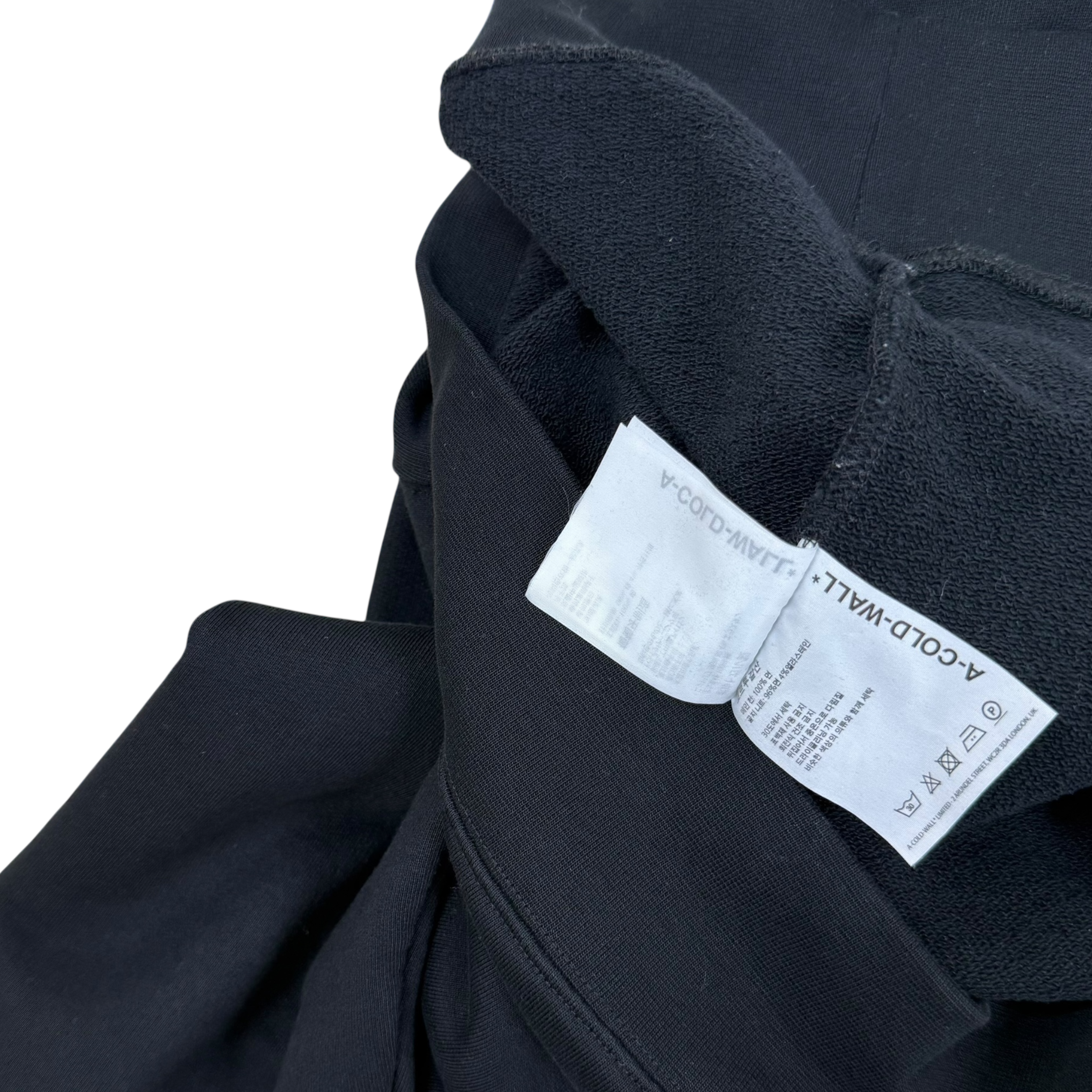 A-COLD-WALL* (ACW) Essential Logo Printed Hoodie Black (Fits M-L)