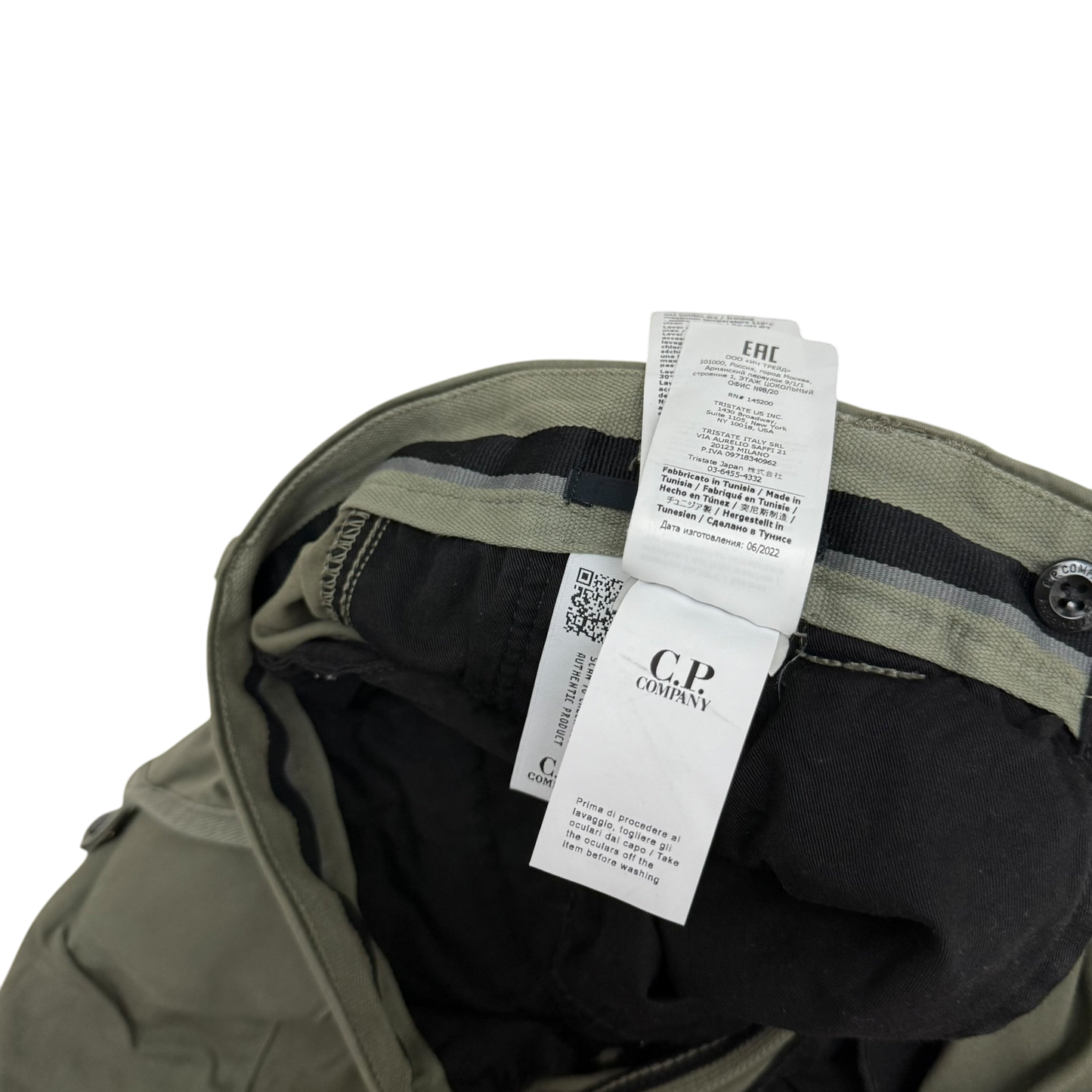 C.P. Company Loose Fit Cargo Trousers Olive Green (Size XL)