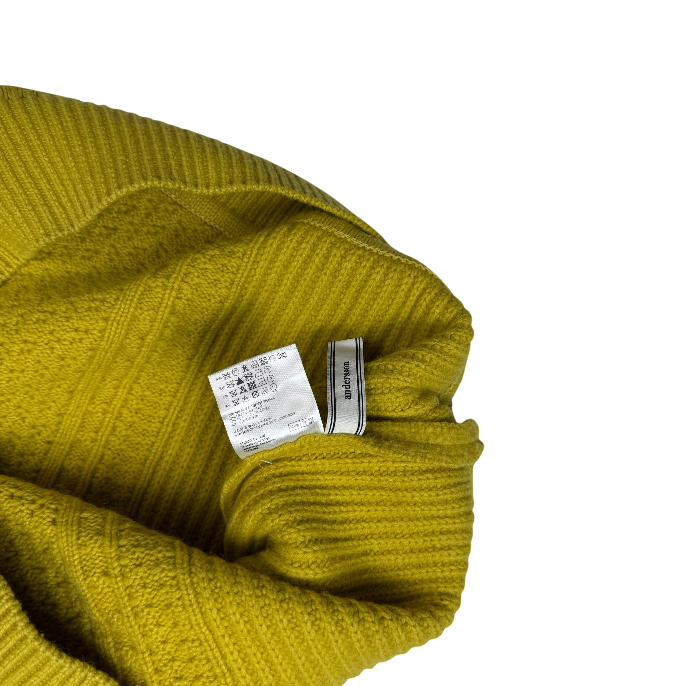 Andersson Bell Brushed Air Wool Vest Yellow (Size L)