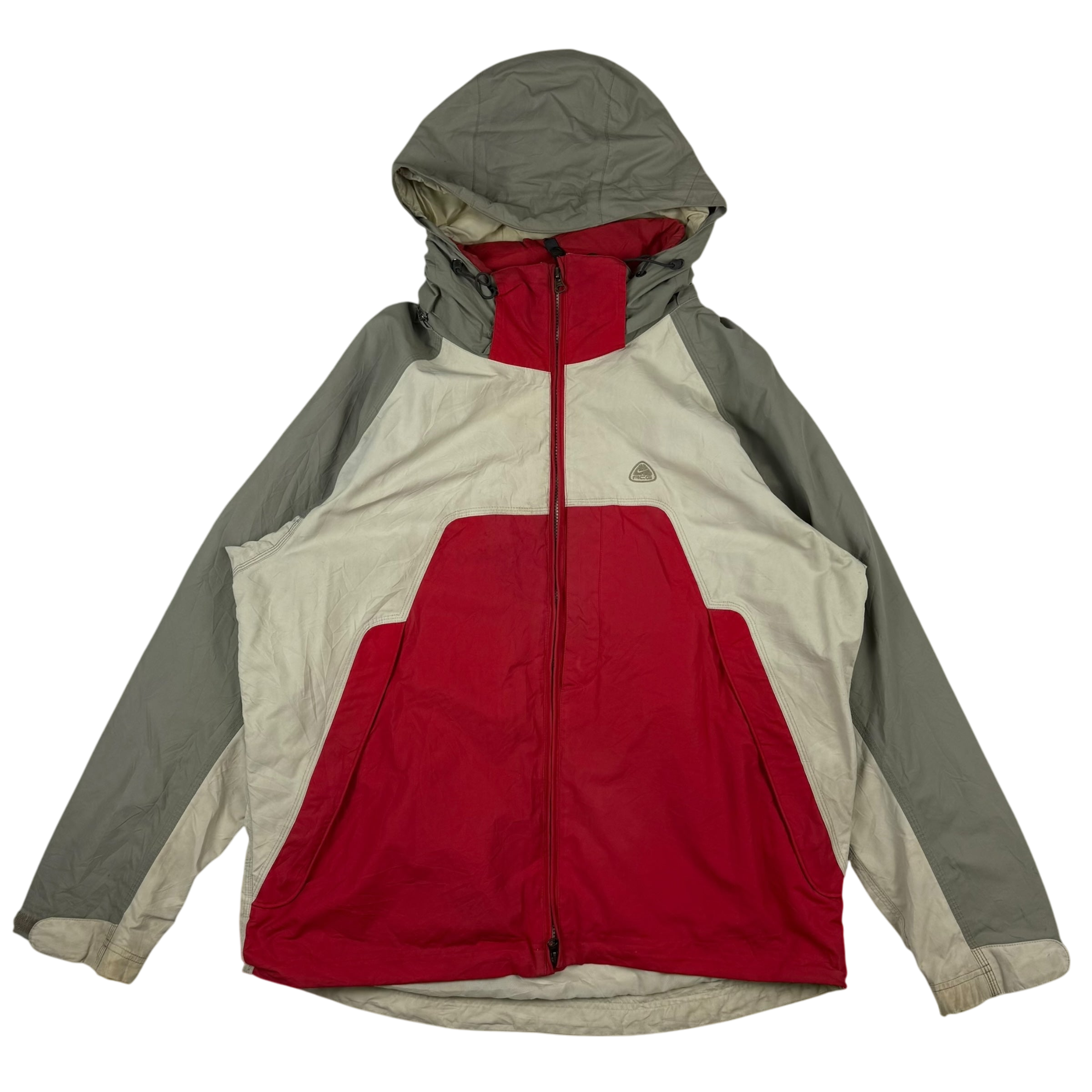 Nike ACG 00s Heavy Panelled Jacket Red/White/Grey (Fits L-XL)