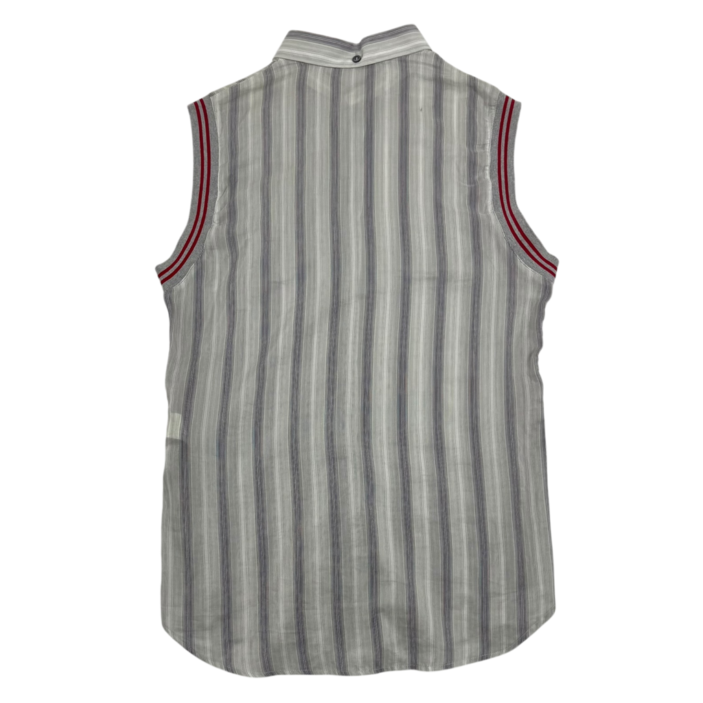 Alexander McQueen 00s Sleeveless Button-Up Shirt (Fits M-L)