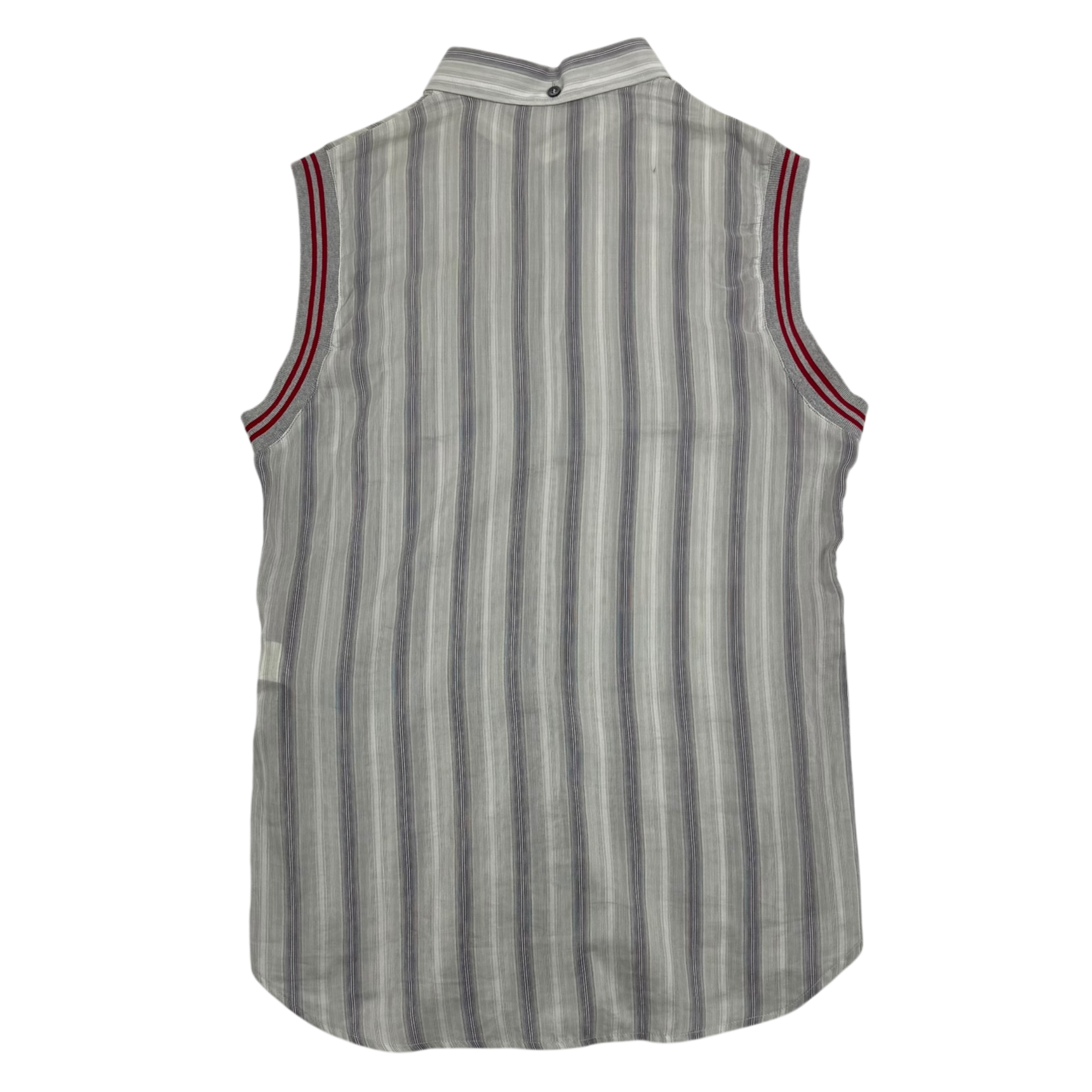 Alexander McQueen 00s Sleeveless Button-Up Shirt (Fits M-L)