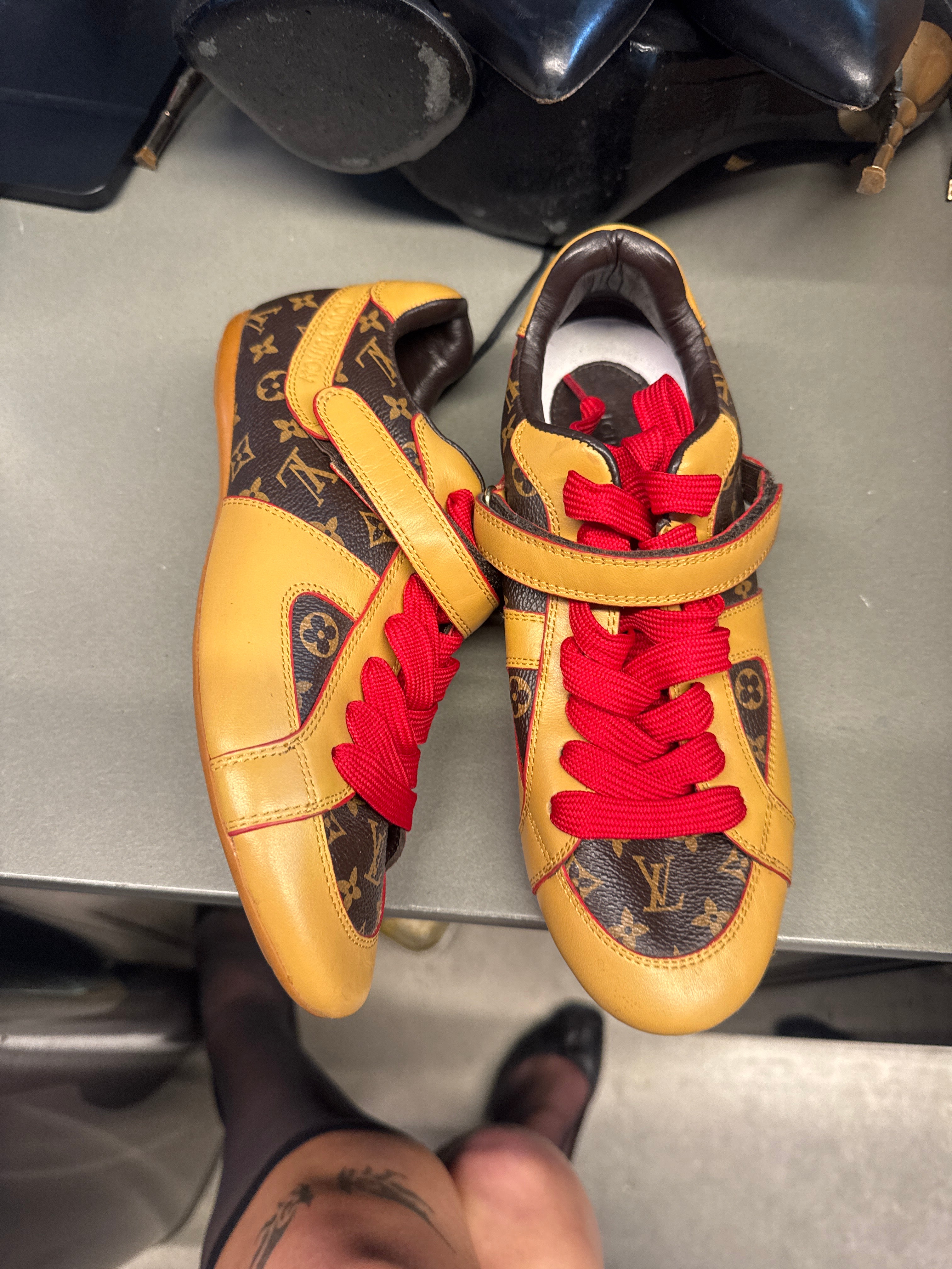 Louis Vuitton Monogram Leather Sneakers Brown Multi (Size EU35)