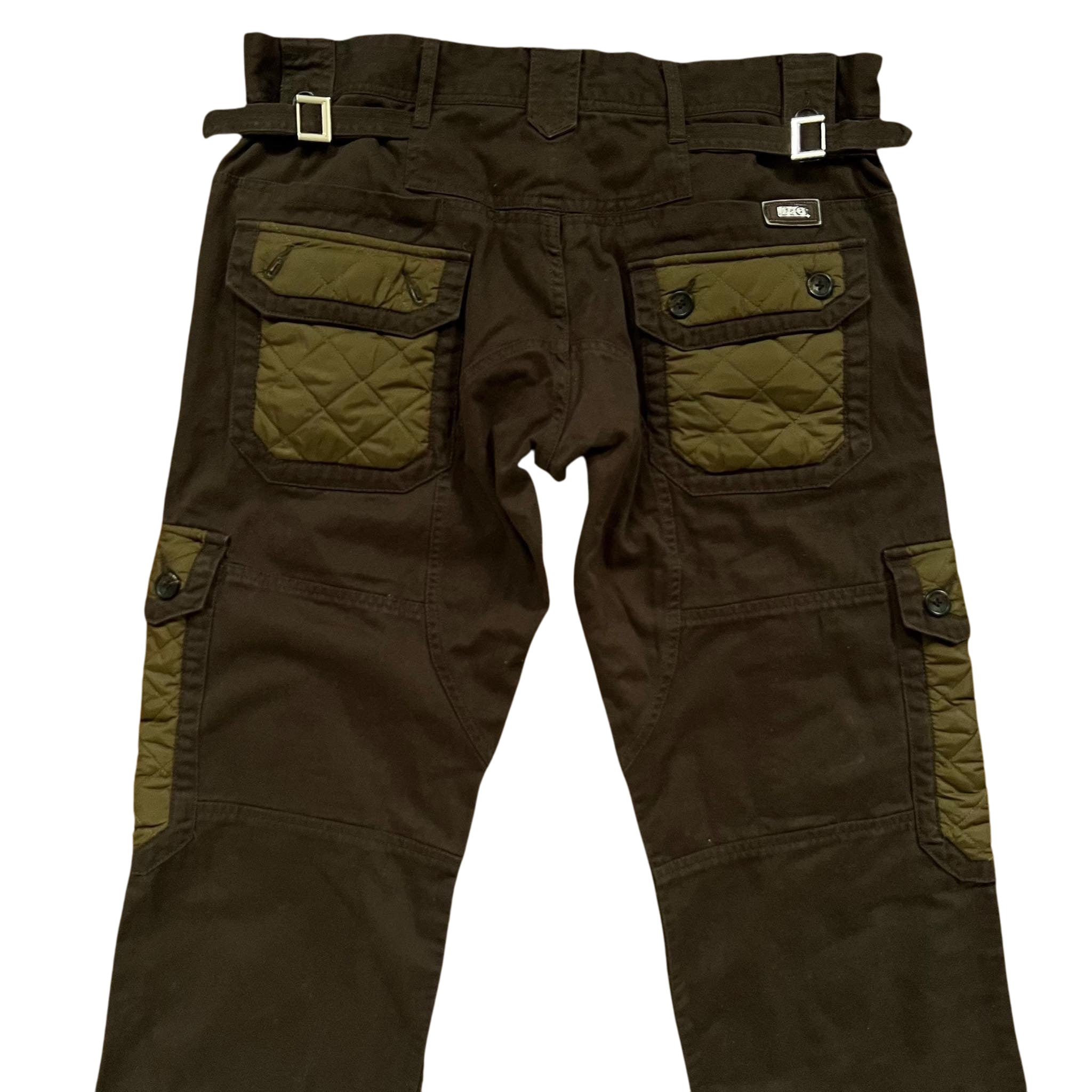 Vintage Dolce & Gabbana Heavy 8-Pocket Brown / Khaki Military Cargo Pants (Fits 32/34")