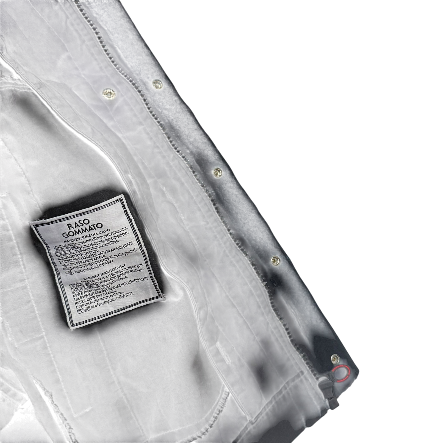 Stone Island SS 2004 Black Raso Gommato Jacket Black (Size L)