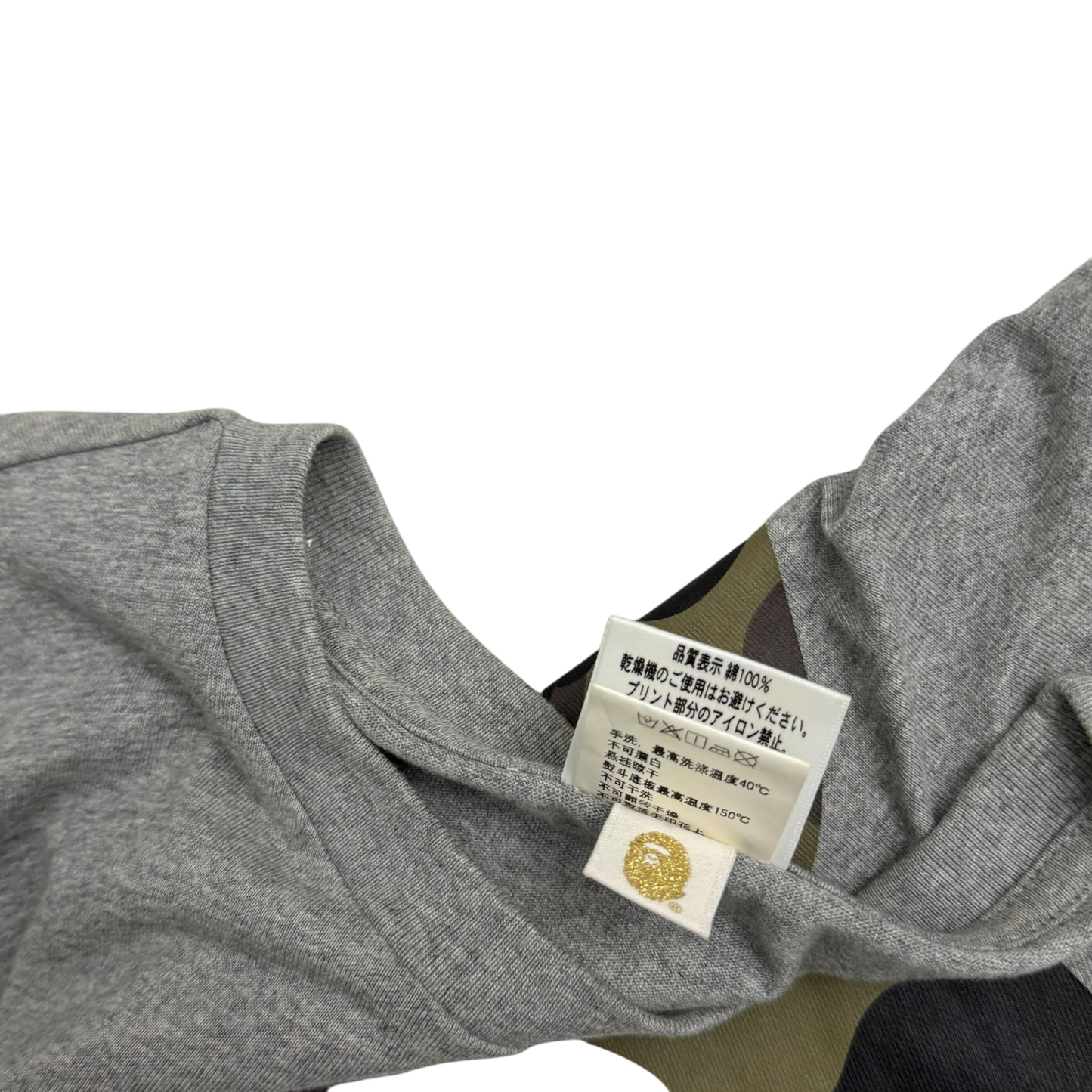 BAPE (A Bathing Ape)1st Camo Big Ape Head Womens T-Shirt Grey (Size Womens XS)