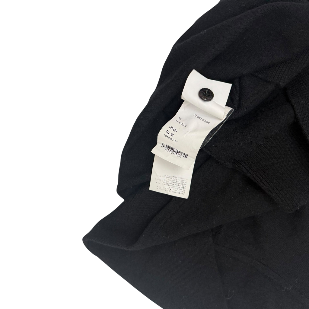 Stone Island Pure Wool Black Knit Sweatshirt (Fits XS-S)