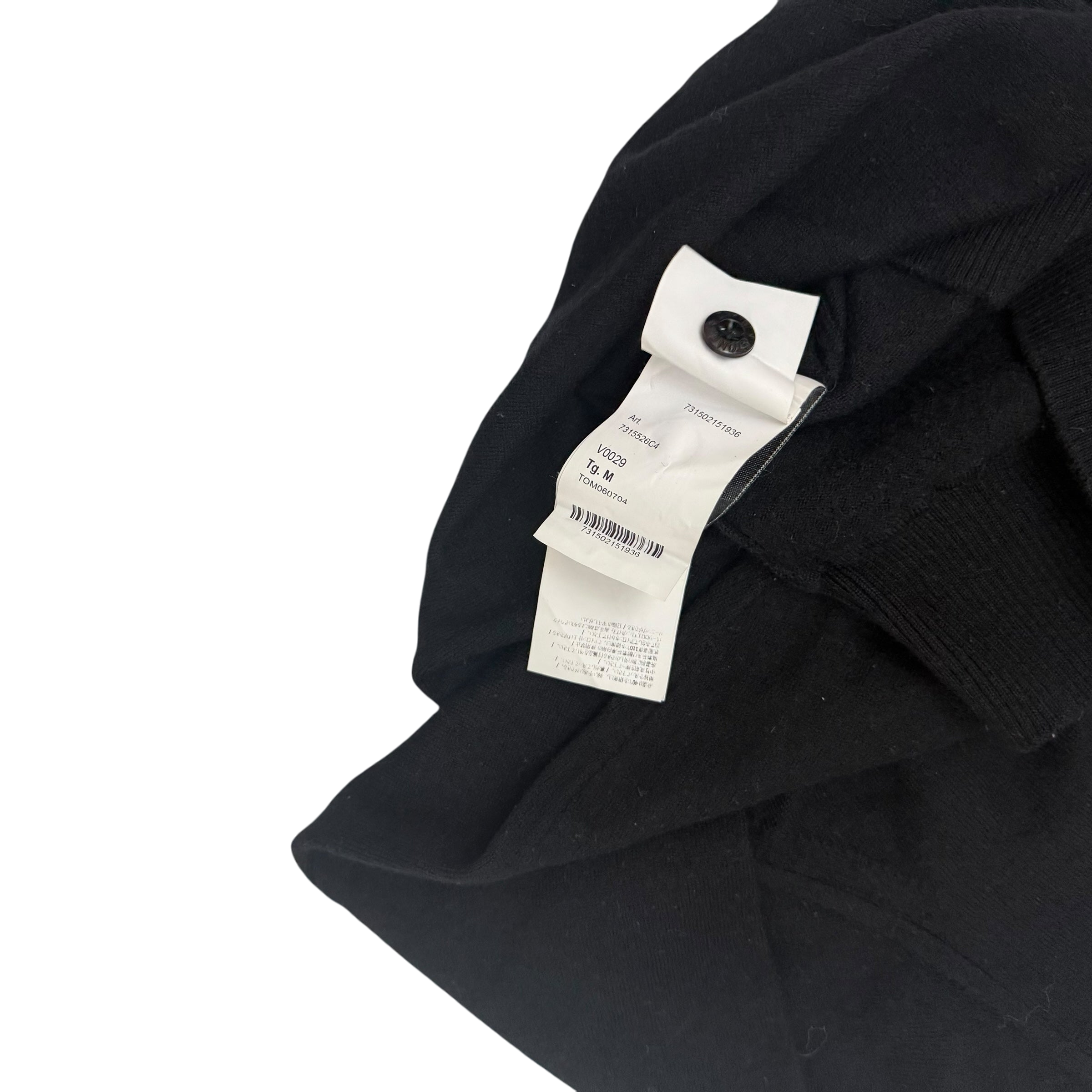 Stone Island Pure Wool Black Knit Sweatshirt (Fits XS-S)