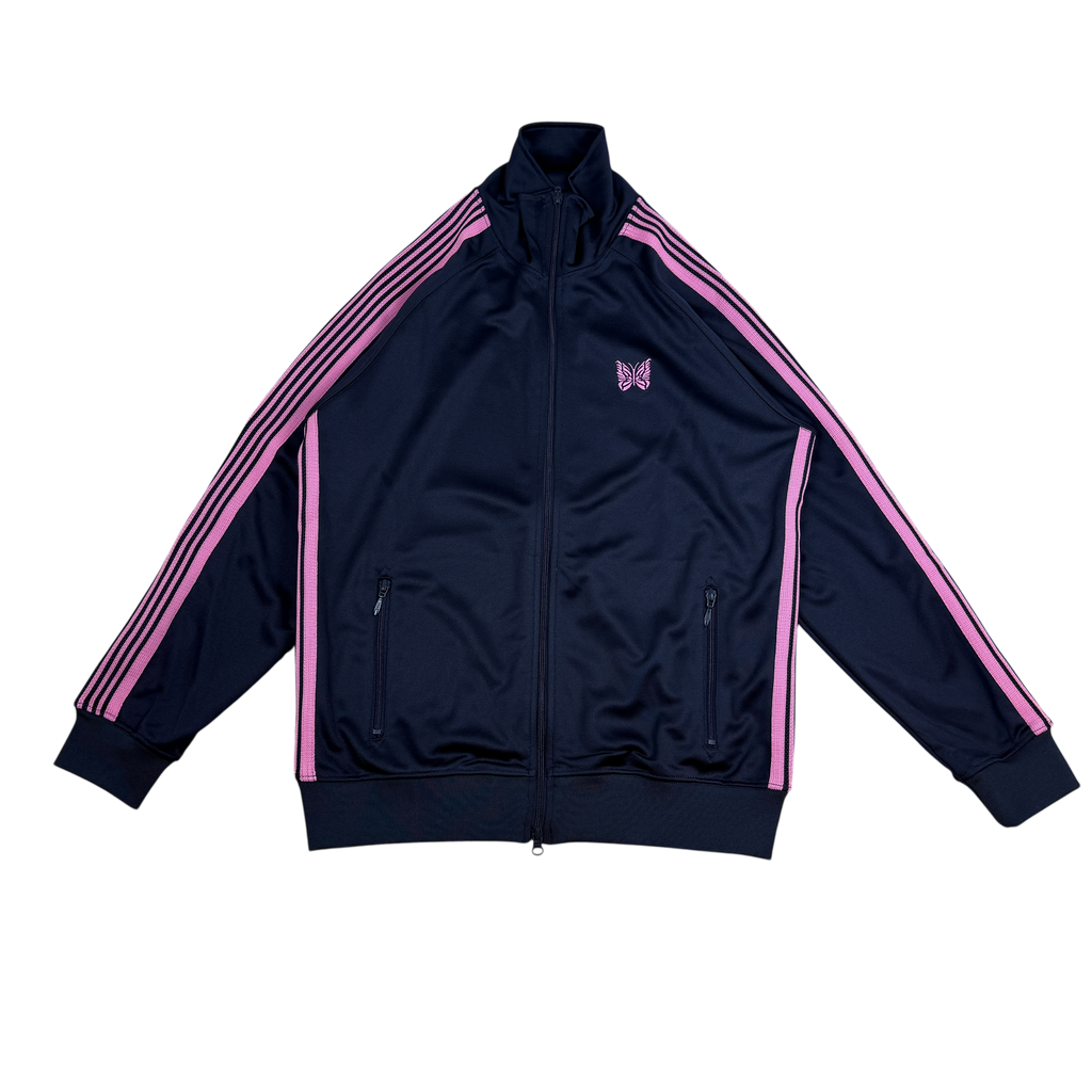 Needles Poly Smooth Track Jacket Navy/Pink (Size M)