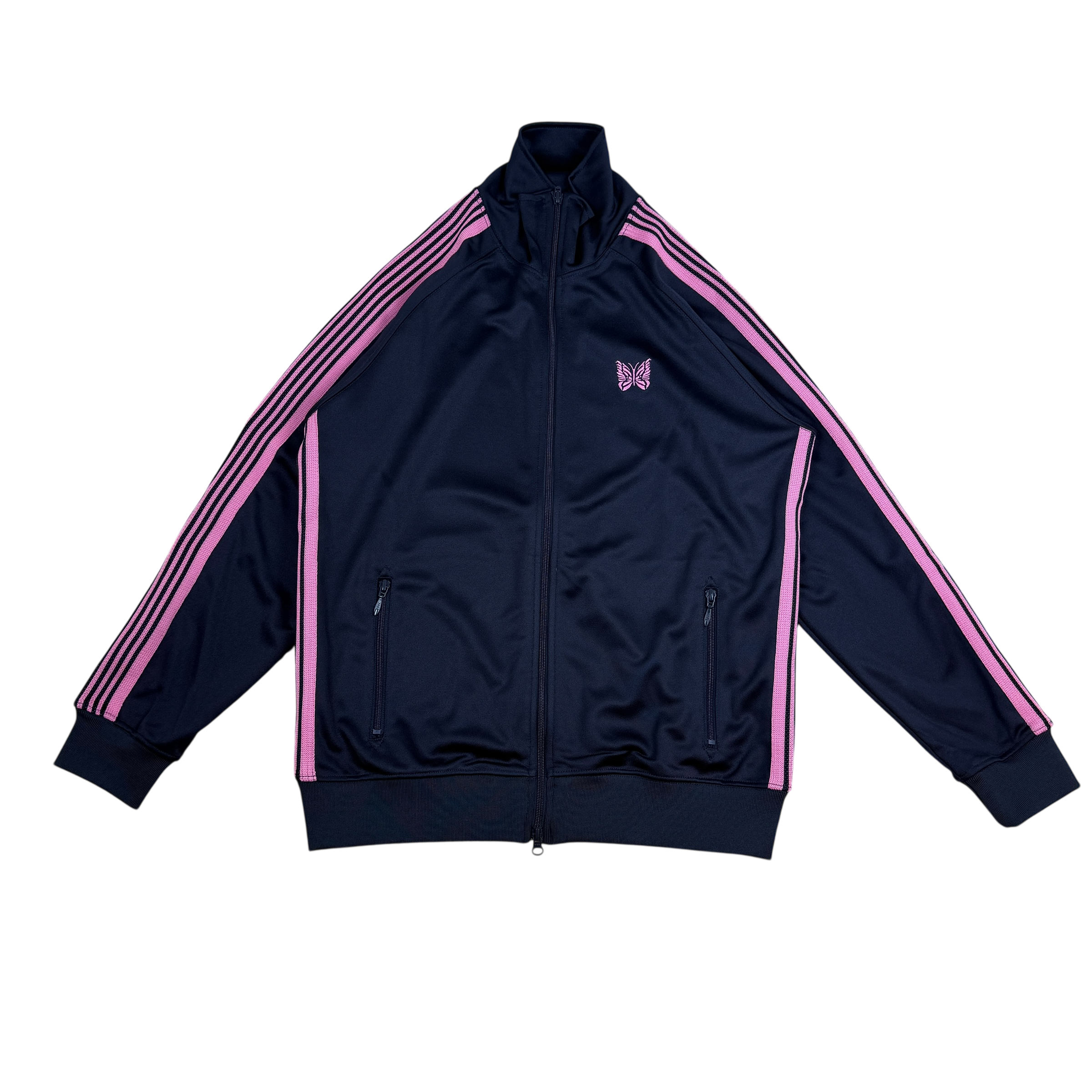 Needles Poly Smooth Track Jacket Navy/Pink (Size M)
