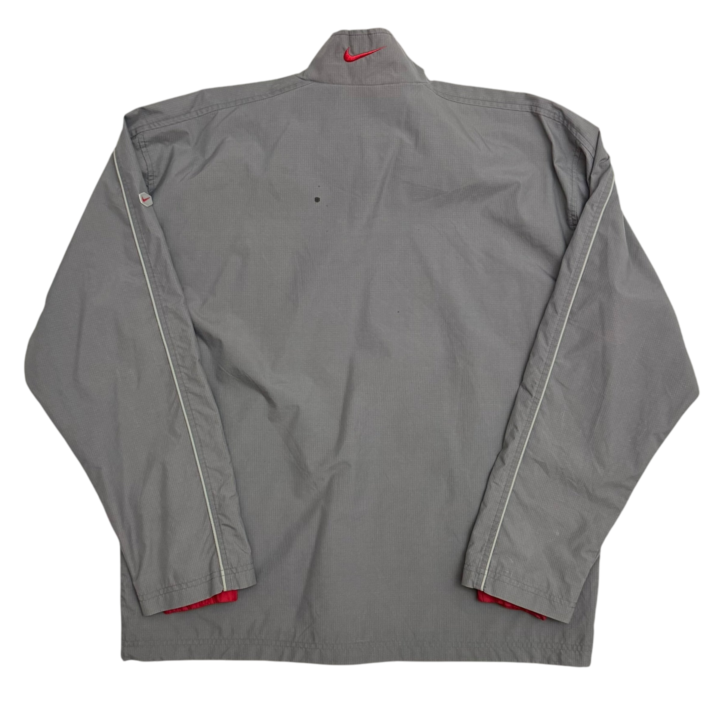 Nike Hex 00s Asymmetric Shoulder Zip Jacket Grey/Red (Size M)