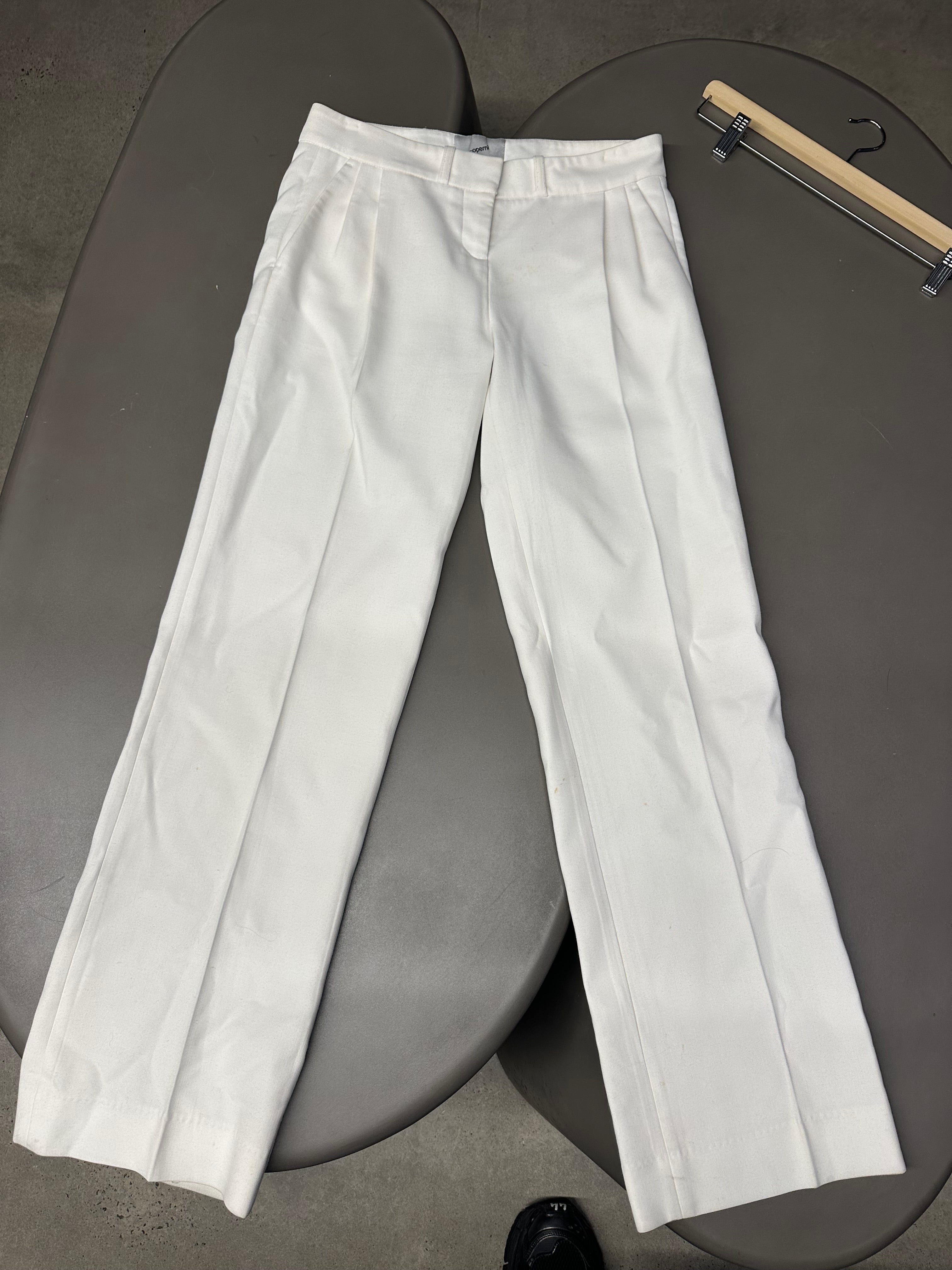 Coperni White Relaxed Tailored Pants (Size 40)