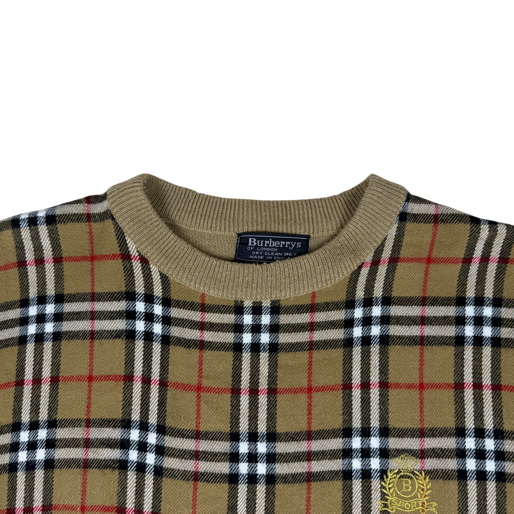 Burberrys Wool Nova Check T-Shirt (Size XL Womens)