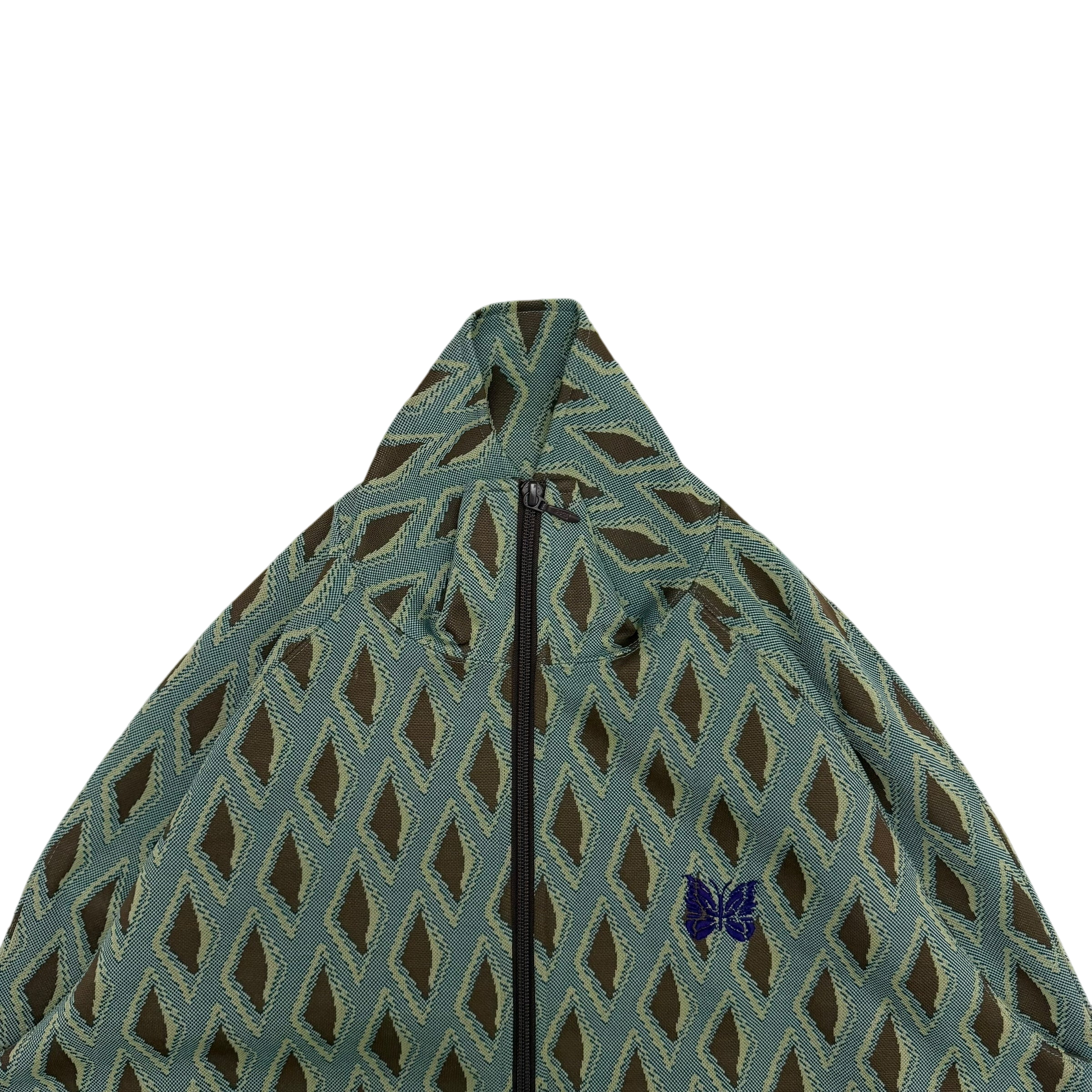 Needles Poly Jacquard Track Jacket Turquoise (Size L)