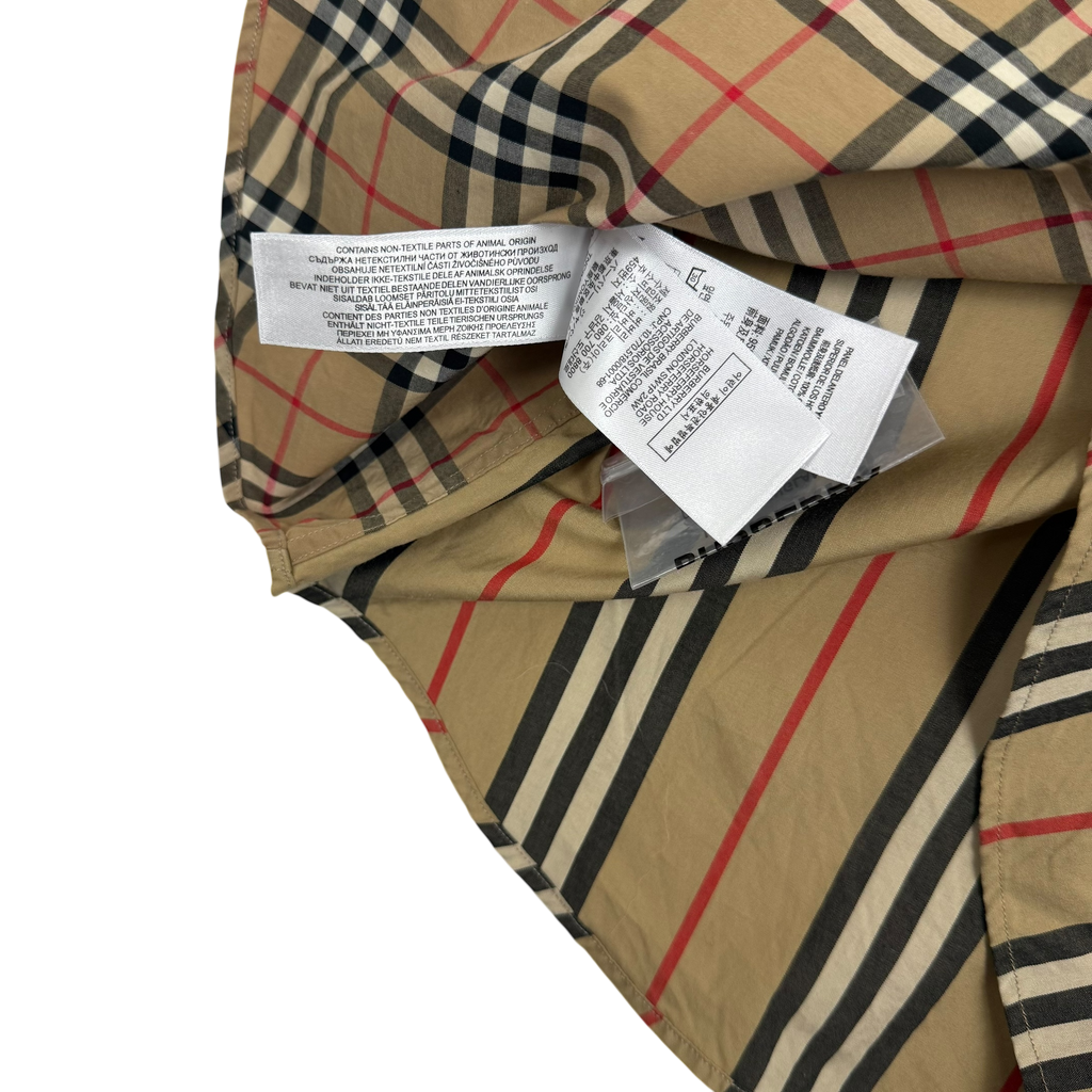 Burberry Patchwork Nova Check Long Sleeve Shirt (Size L)