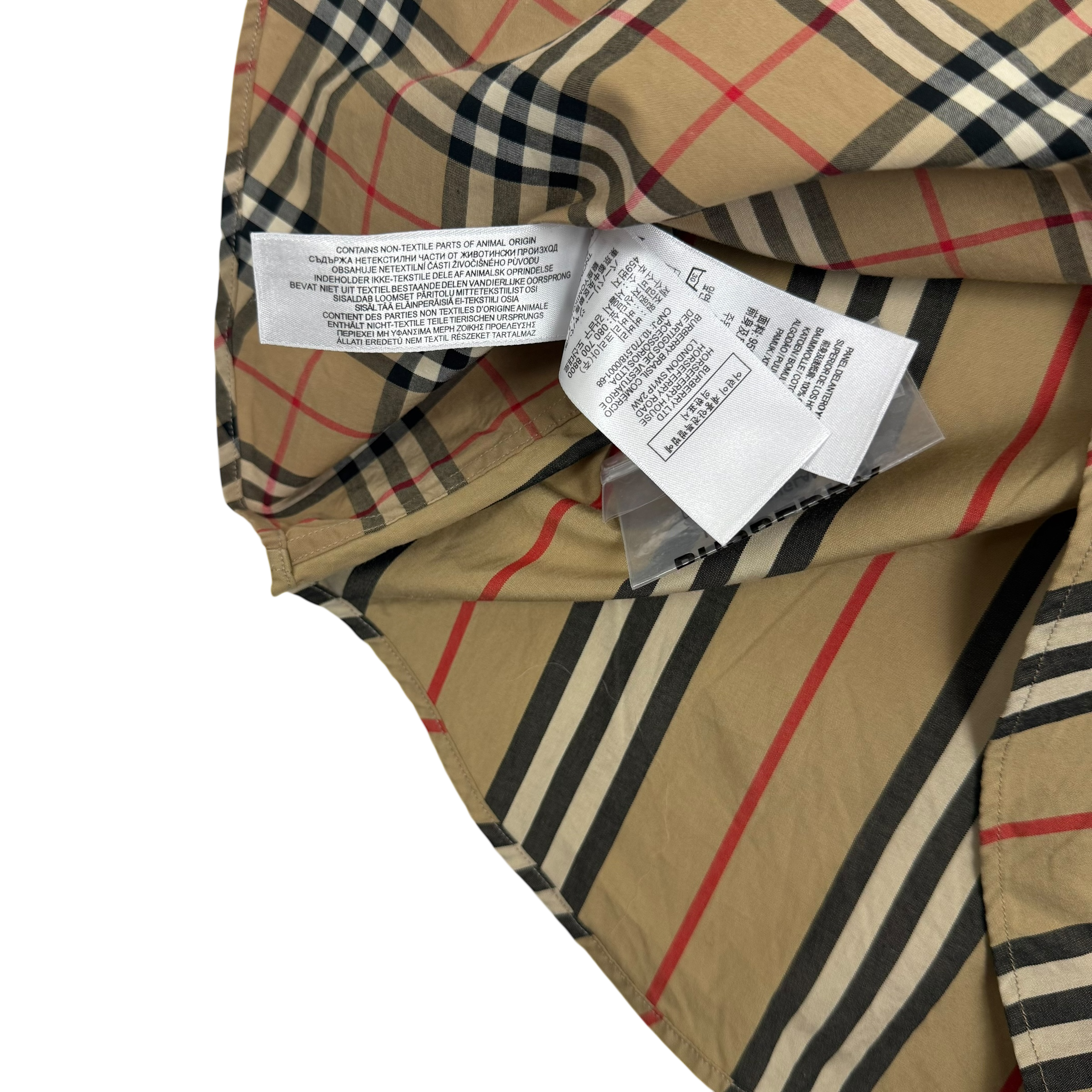 Burberry Patchwork Nova Check Long Sleeve Shirt (Size L)