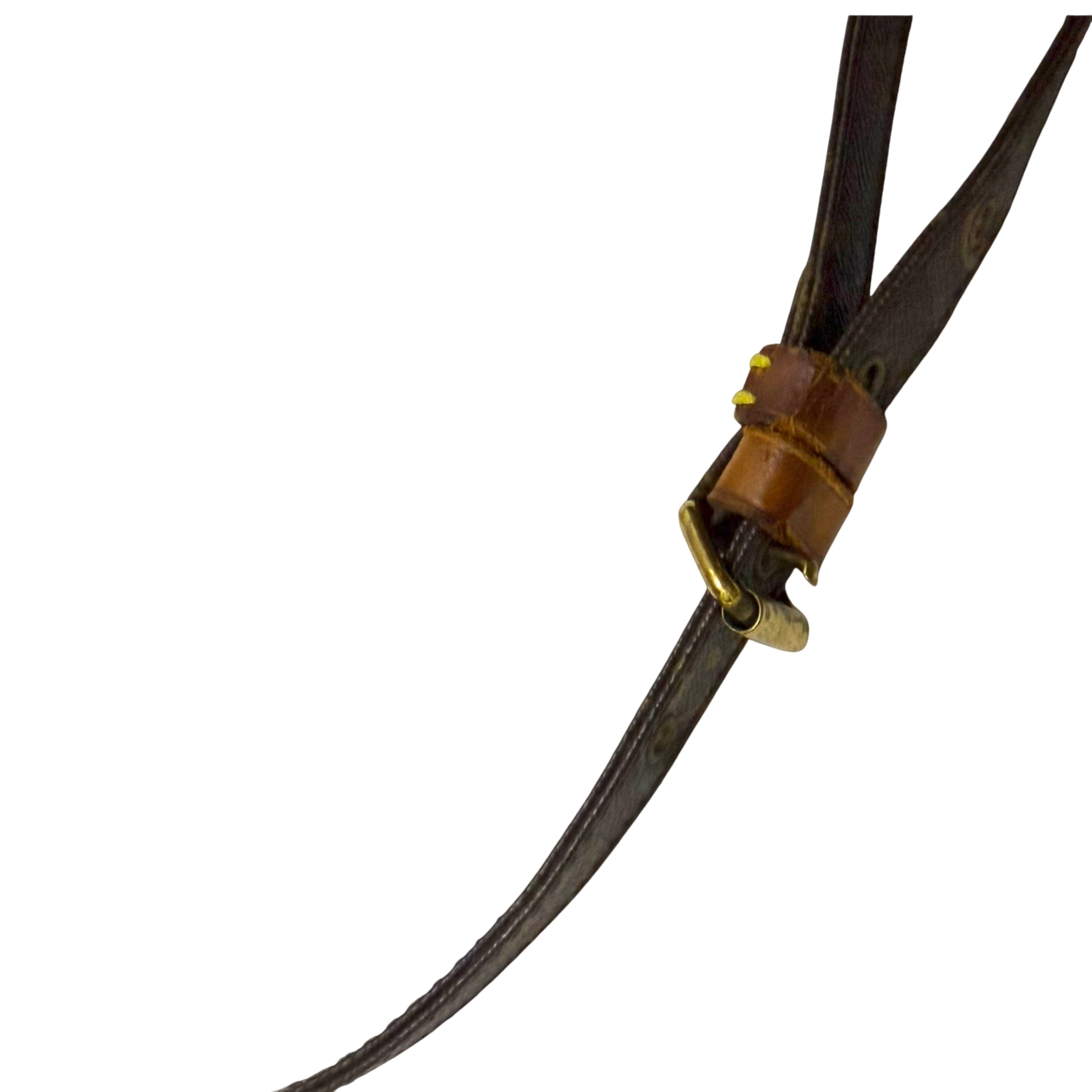 Louis Vuitton 2003 Monogram Danube Leather Crossbody Bag Brown