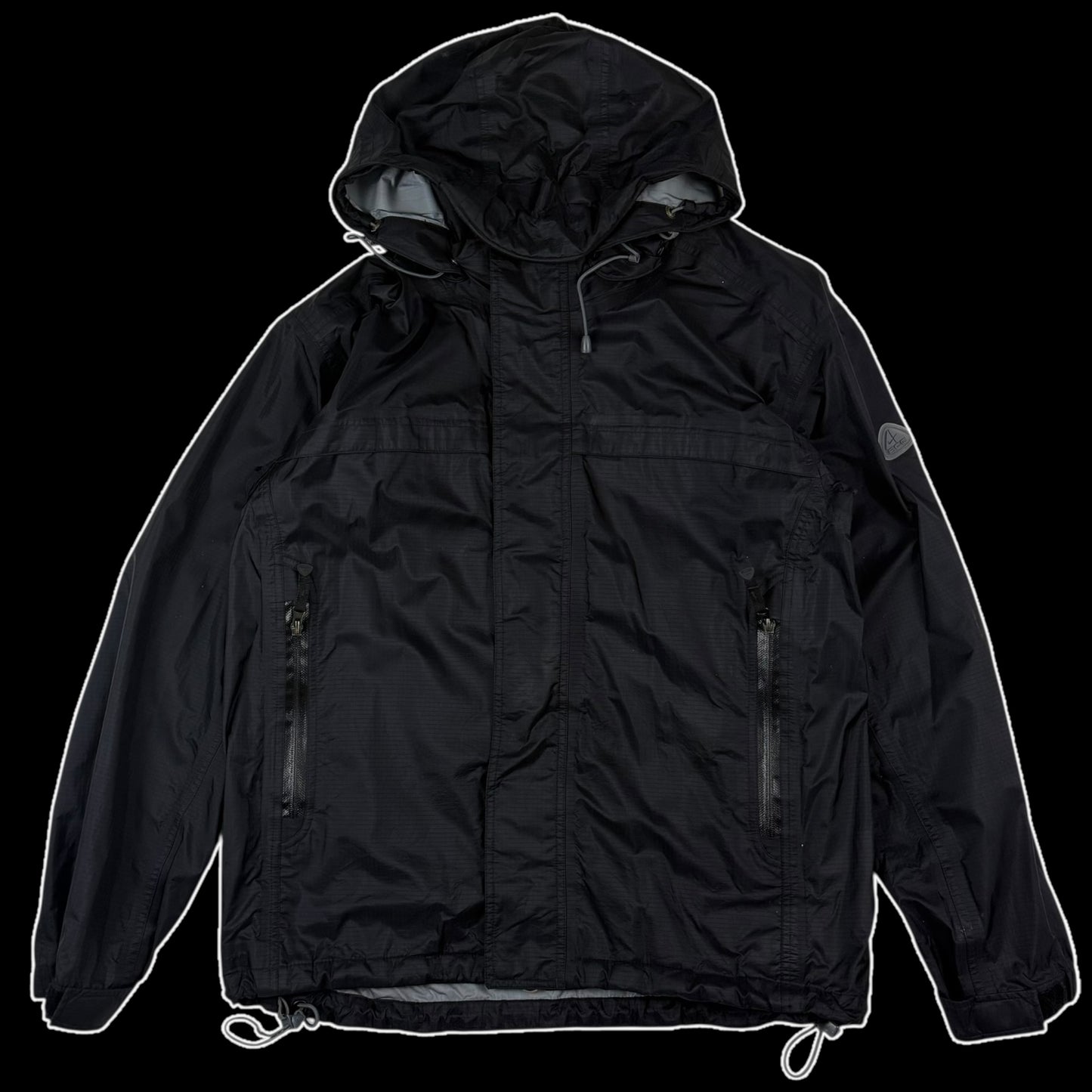 Nike ACG 00s Ripstop Nylon Shell Jacket Black (Fits M-L)