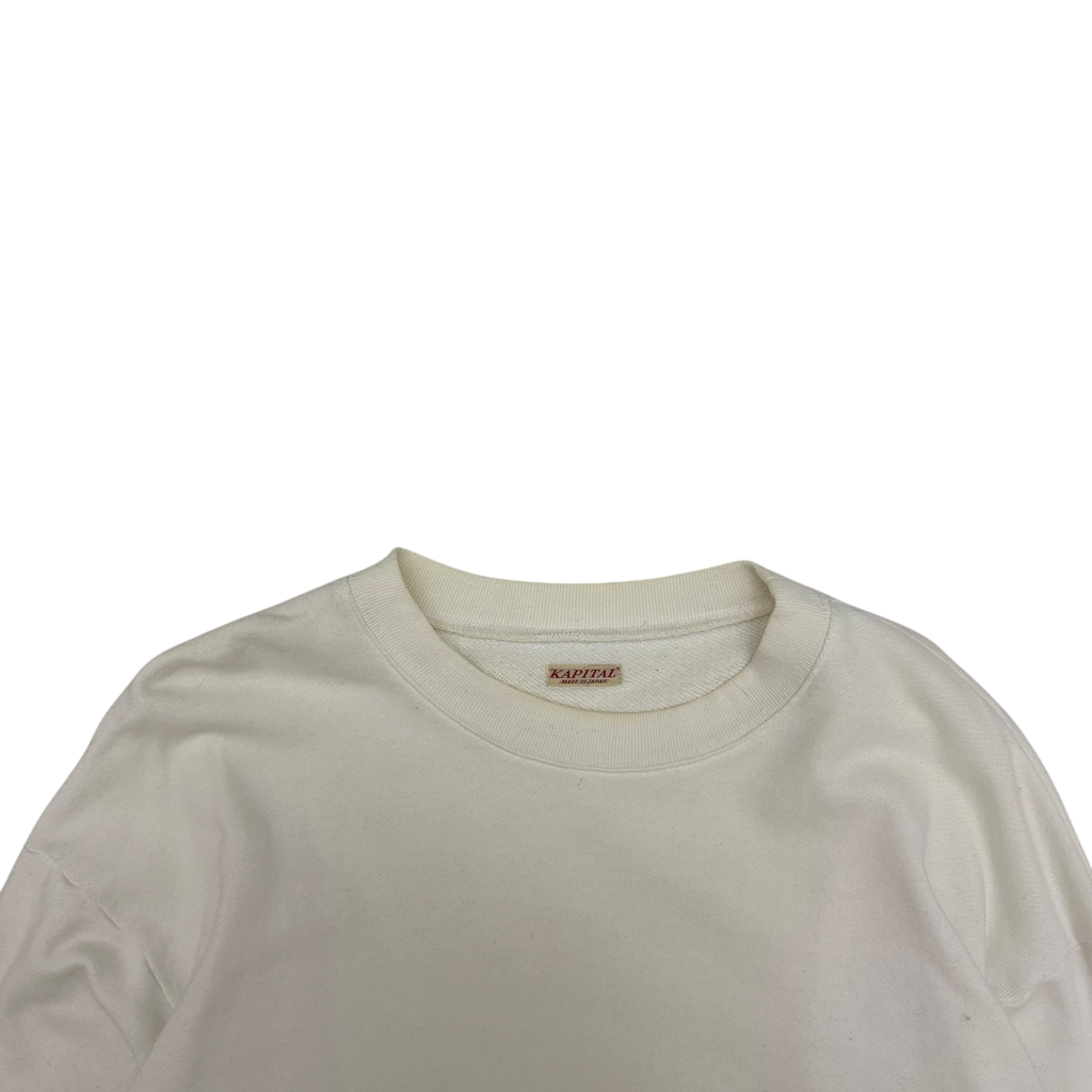 Kapital Smiley Crewneck Sweatshirt Grey (Size 3)