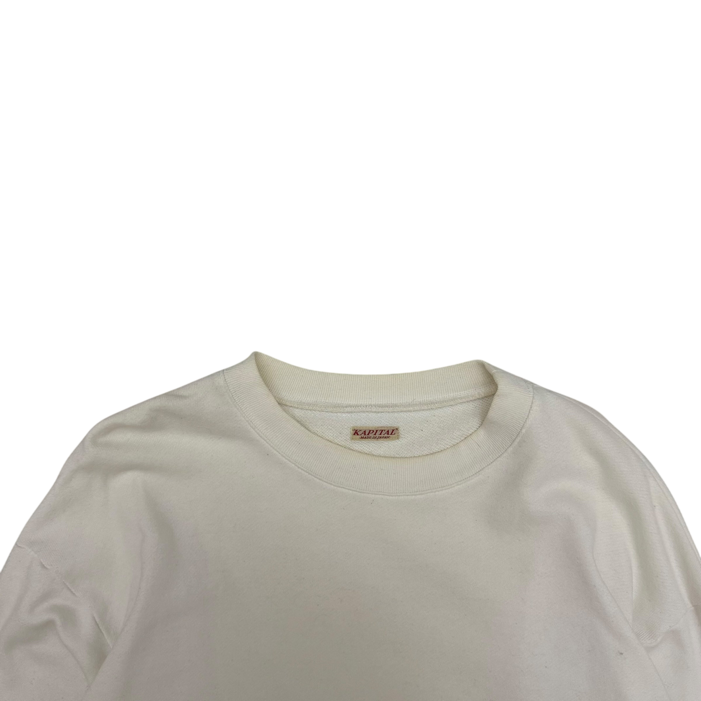 Kapital Smiley Crewneck Sweatshirt Grey (Size 3)