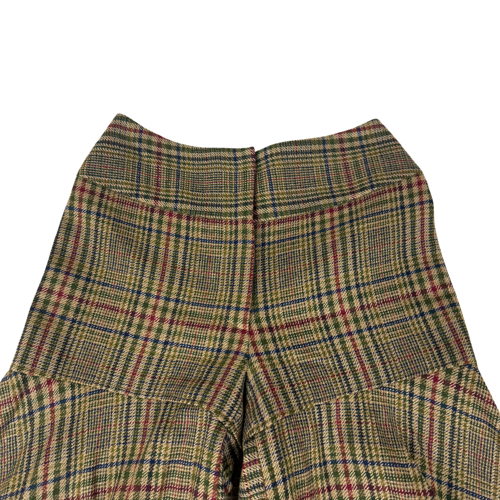 Dolce & Gabbana F/W2000 Wool Pleated Tartan Pants Brown (Size 40)