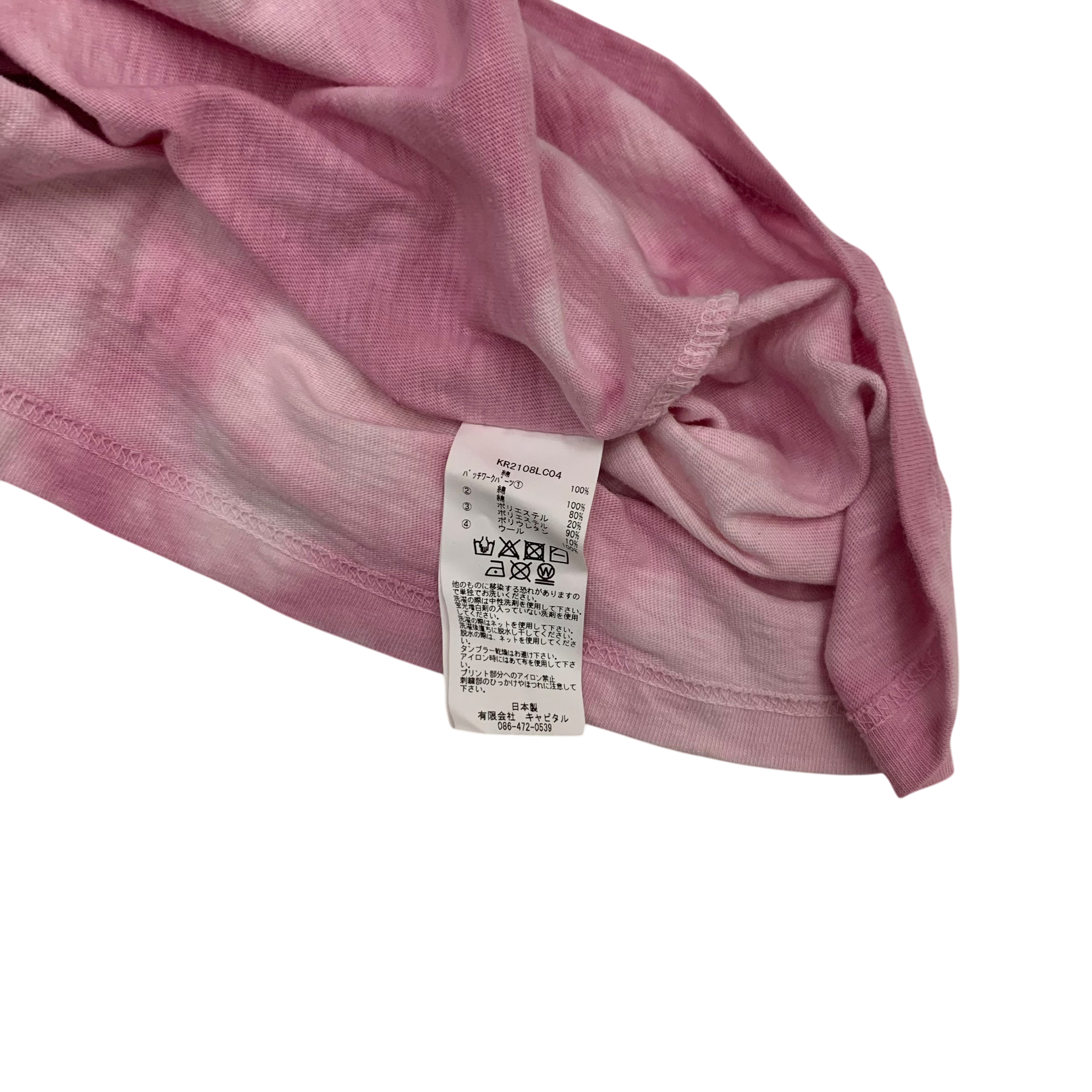 Kapital Dip Dye Nomad Patchwork Longsleeve Pink