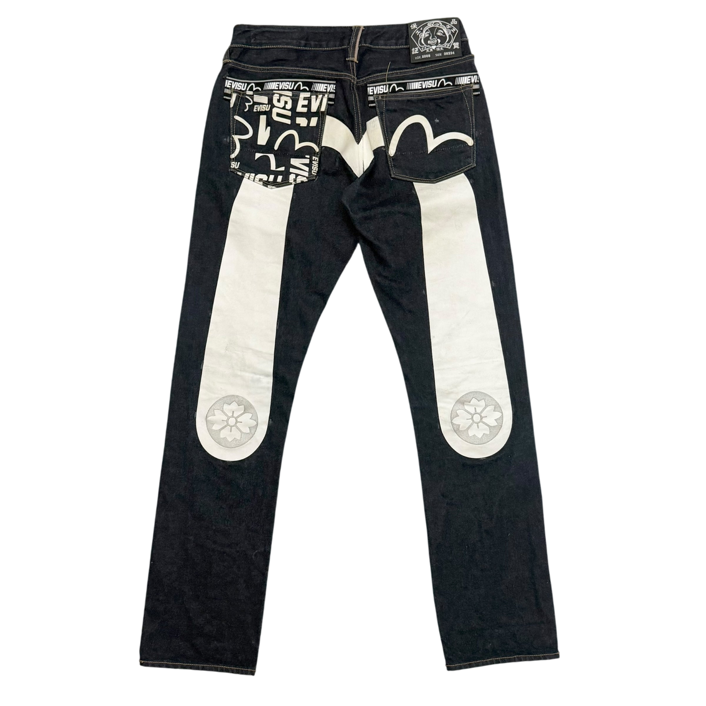 Evisu White Print Daicock Jeans
(Size 30”)