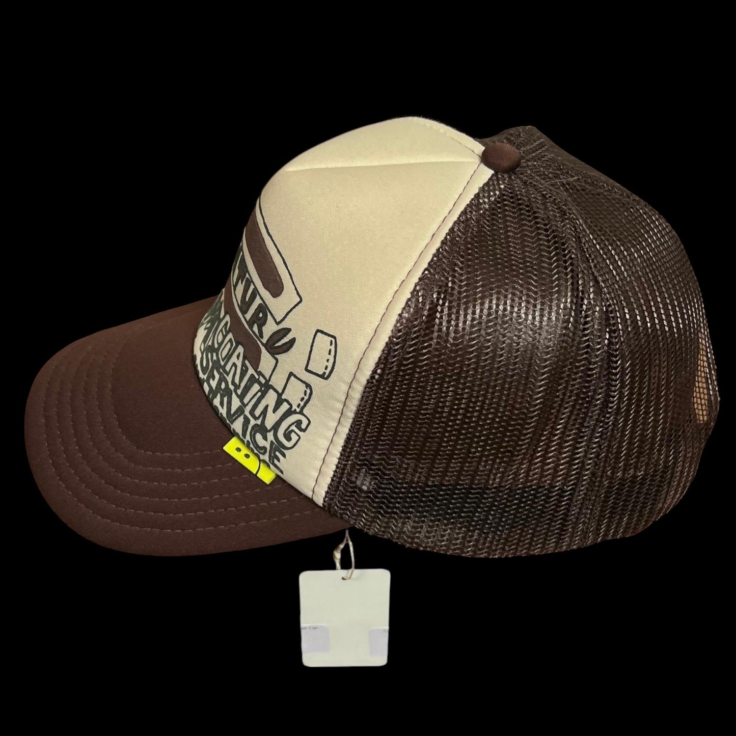 Kapital 'Century Denim' Trucker Cap Cream / Brown