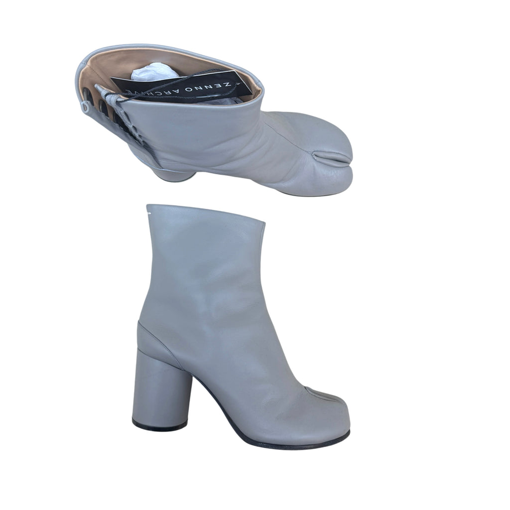 Maison Margiela 80mm Leather Tabi Boots Smoke Grey (Size EU38.5)