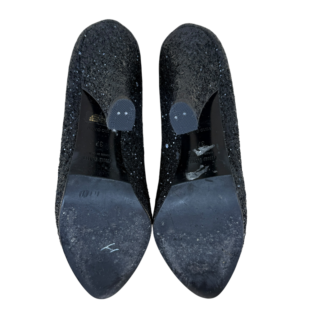 Miu Miu Sparkly Pumps Black (Size EU37)