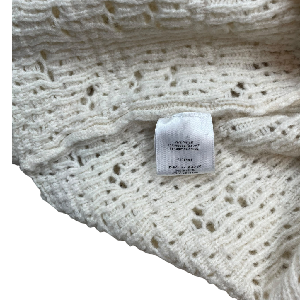 Loro Piana Pointelle-Knit Cashmere Dress Cream (Fits S-M Womens)