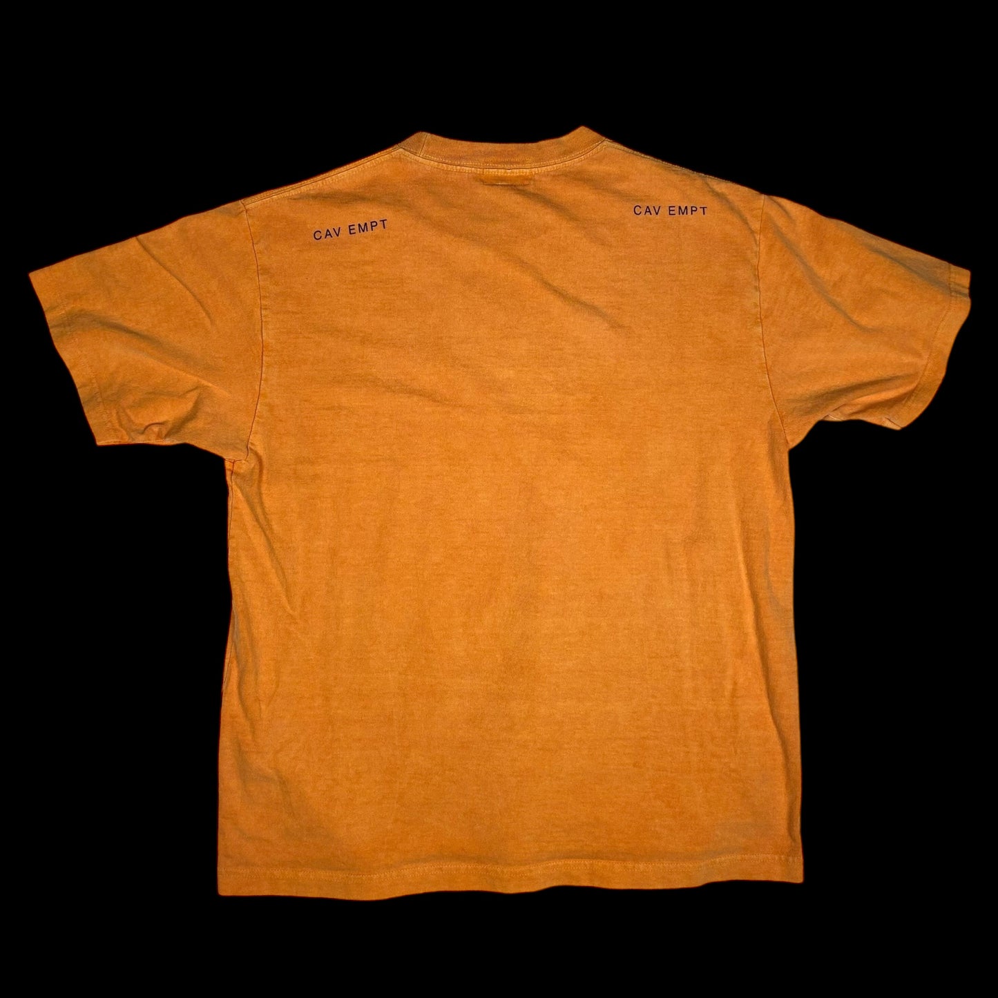 Cav Empt Overdye Ziggurat Ripple T-Shirt Orange (Size M)