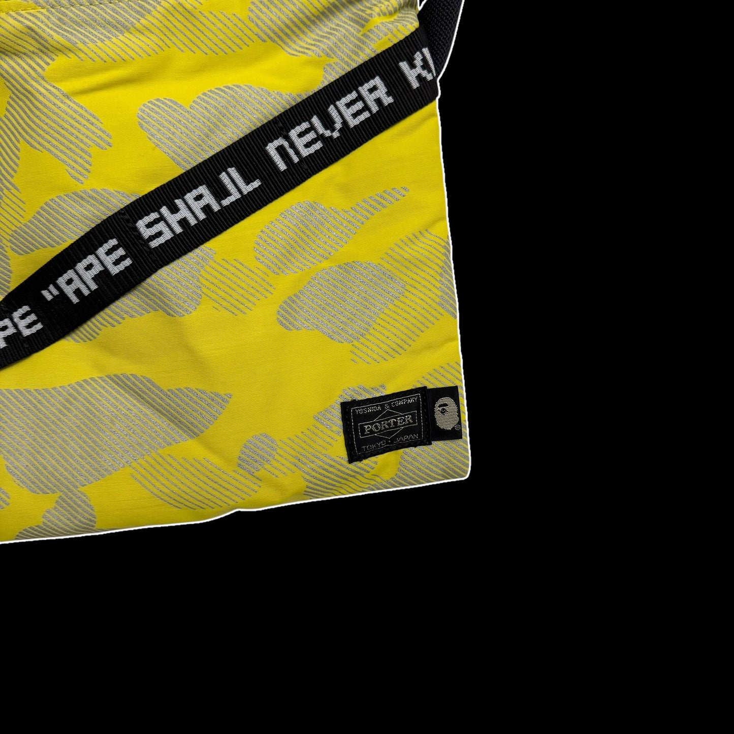 BAPE (A Bathing Ape) x Porter 3M Camo Sacoche Yellow