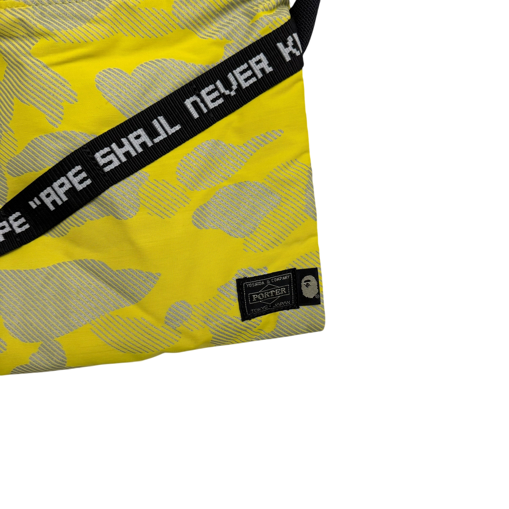 BAPE (A Bathing Ape) x Porter 3M Camo Sacoche Yellow