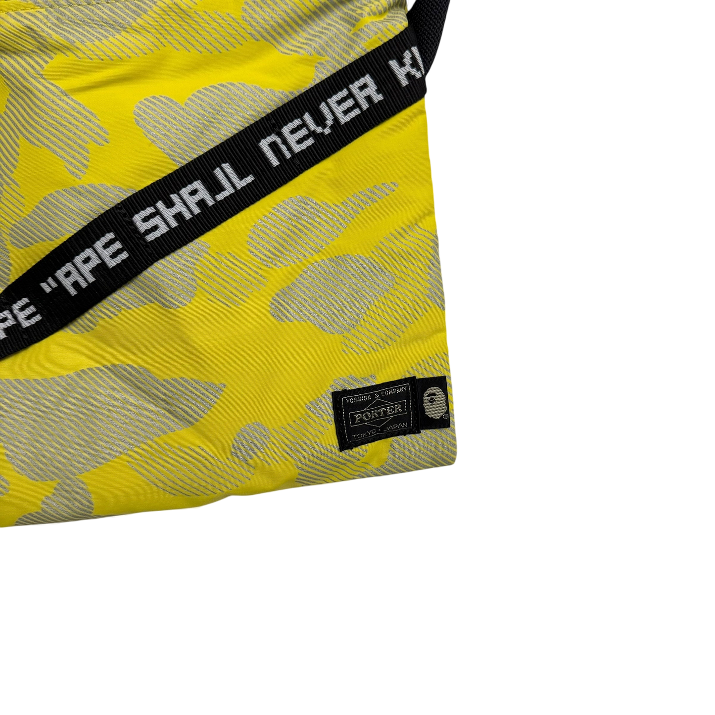 BAPE (A Bathing Ape) x Porter 3M Camo Sacoche Yellow