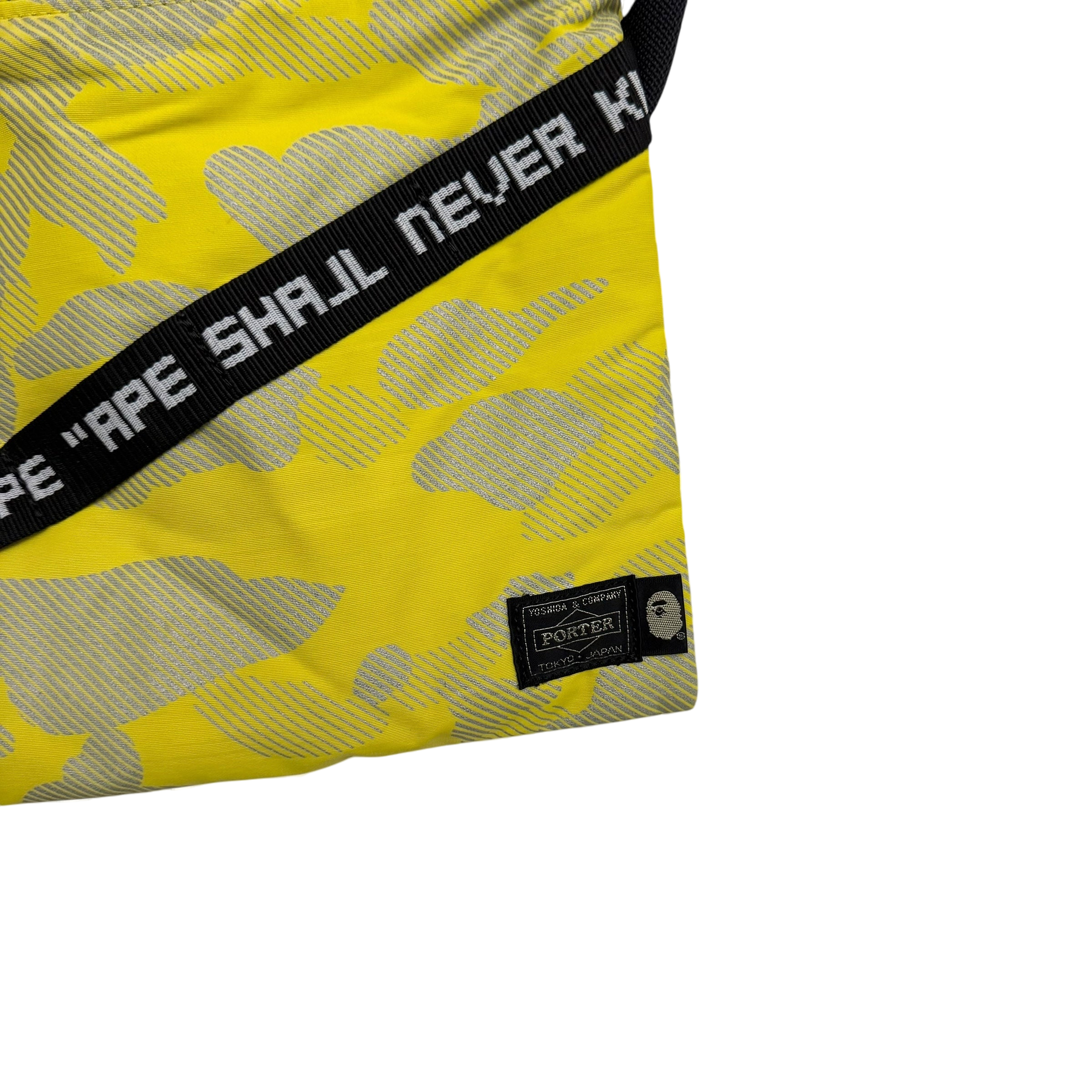 BAPE (A Bathing Ape) x Porter 3M Camo Sacoche Yellow