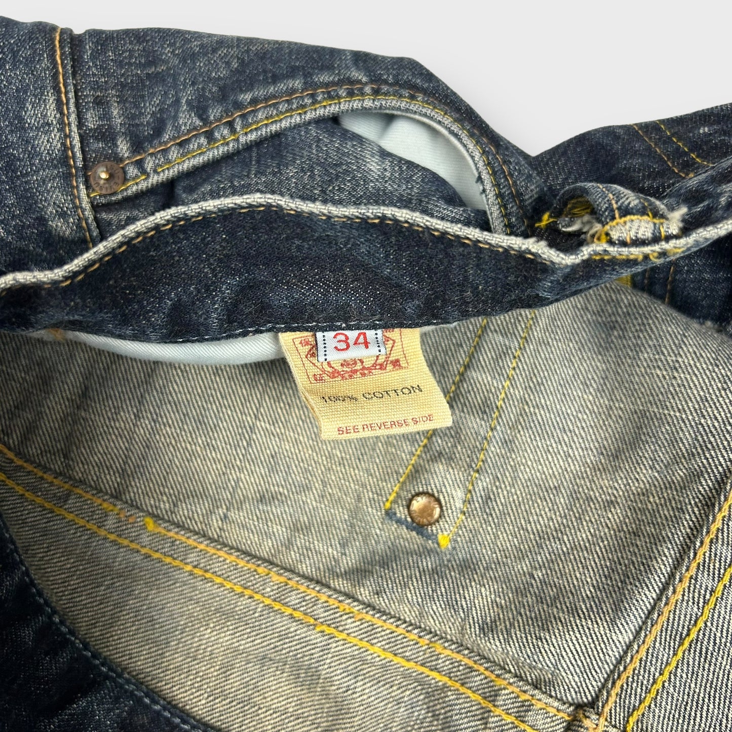 Vintage Evisu Navy Daicock Logo (Size 34")