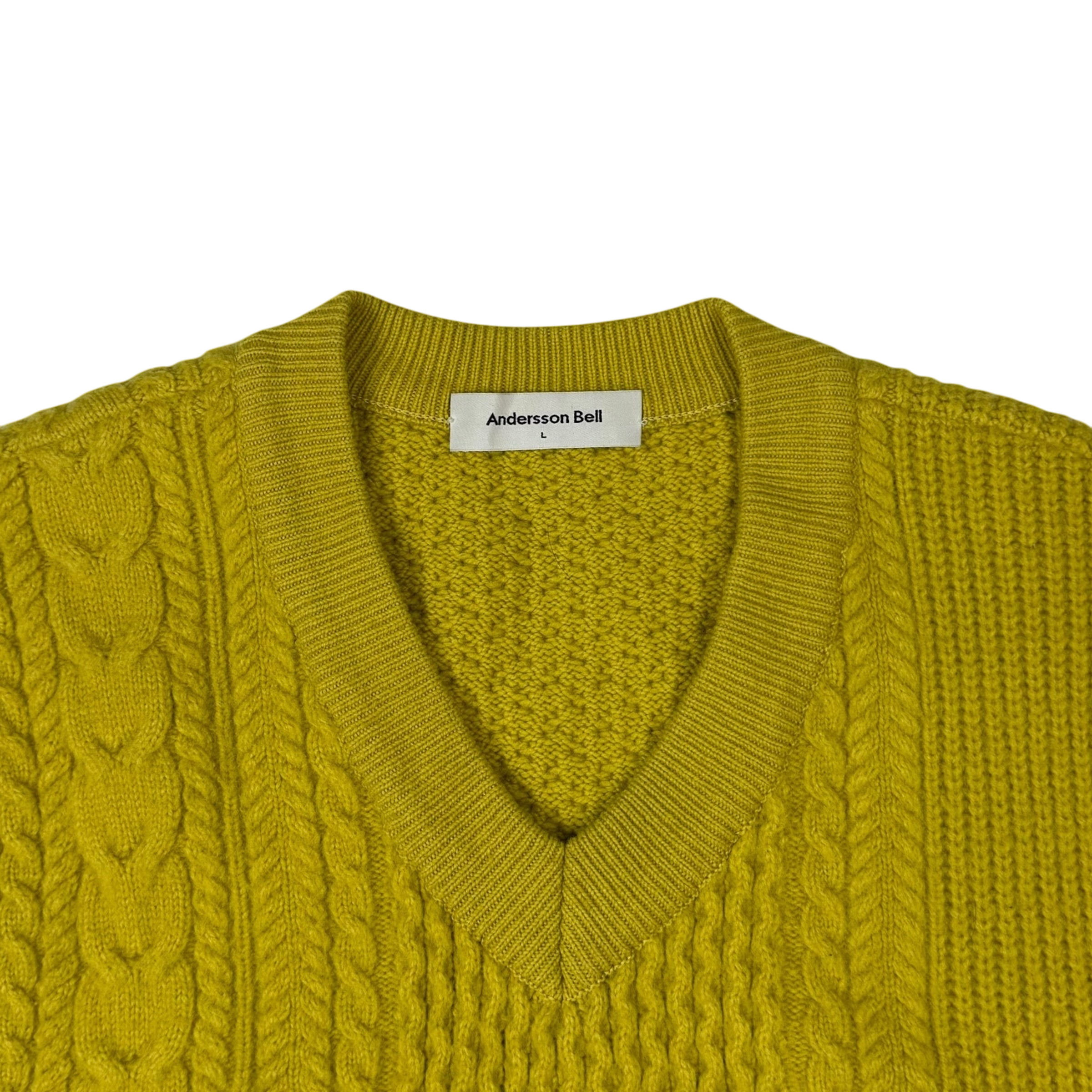 Andersson Bell Brushed Air Wool Vest Yellow (Size L)